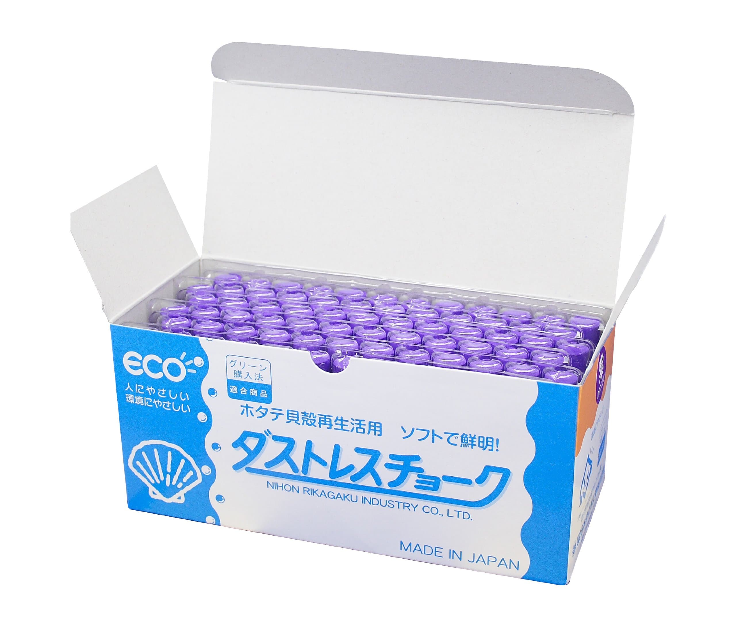 Rikagaku dustless Chalk Purple Chalk 72Pieces