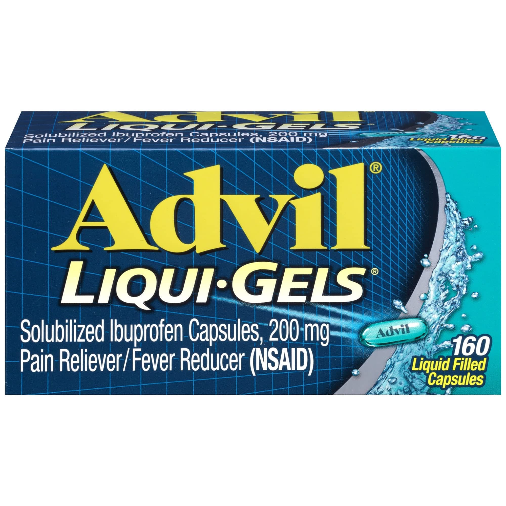 Advil Liqui-Gels Liquid Filled Capsules, 200 mg - 160 ct, Pack of 2