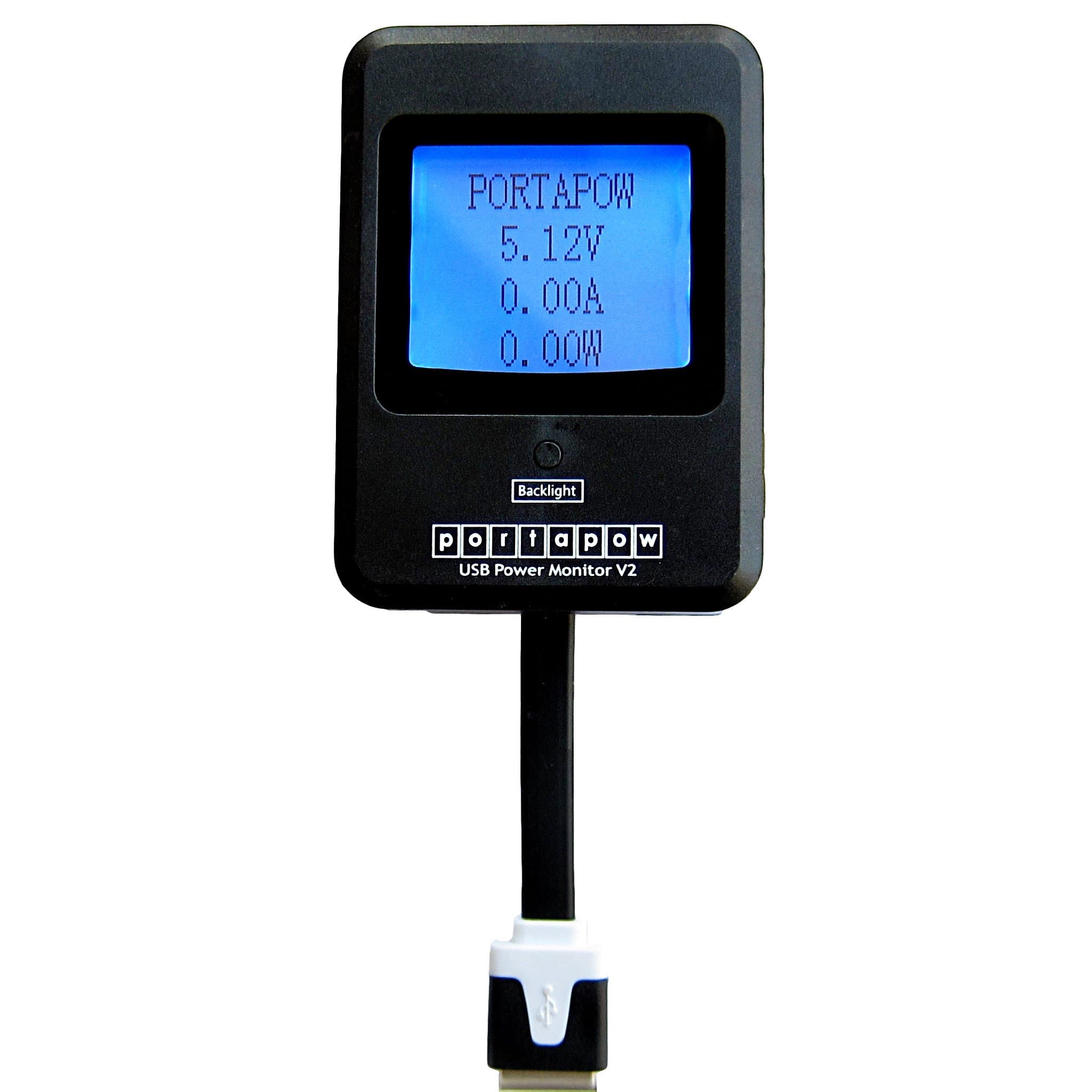 PortaPow USB Power Monitor Version 2 (Multimeter/DC Ammeter for Solar Panels, Mains Chargers, etc)
