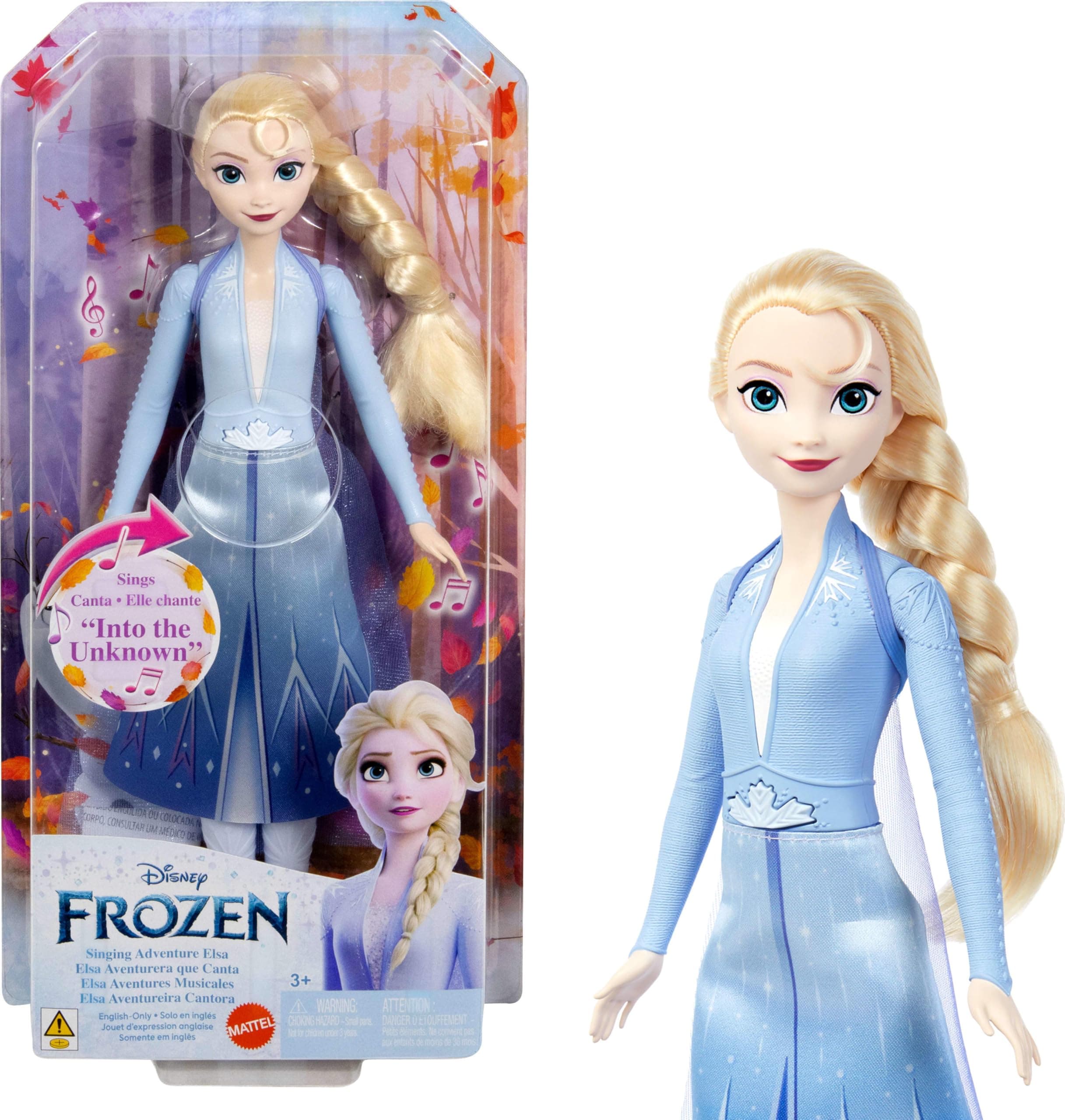 Disney Frozen Toys, Elsa Singing Adventure Fashion Doll in Signature Clothing, Sings “Into the Unknown” from Disney's Frozen 2 Movie