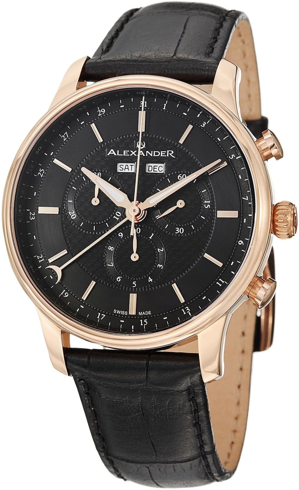 Alexander Men's Analogue Quartz Watch with Other Strap A101-04