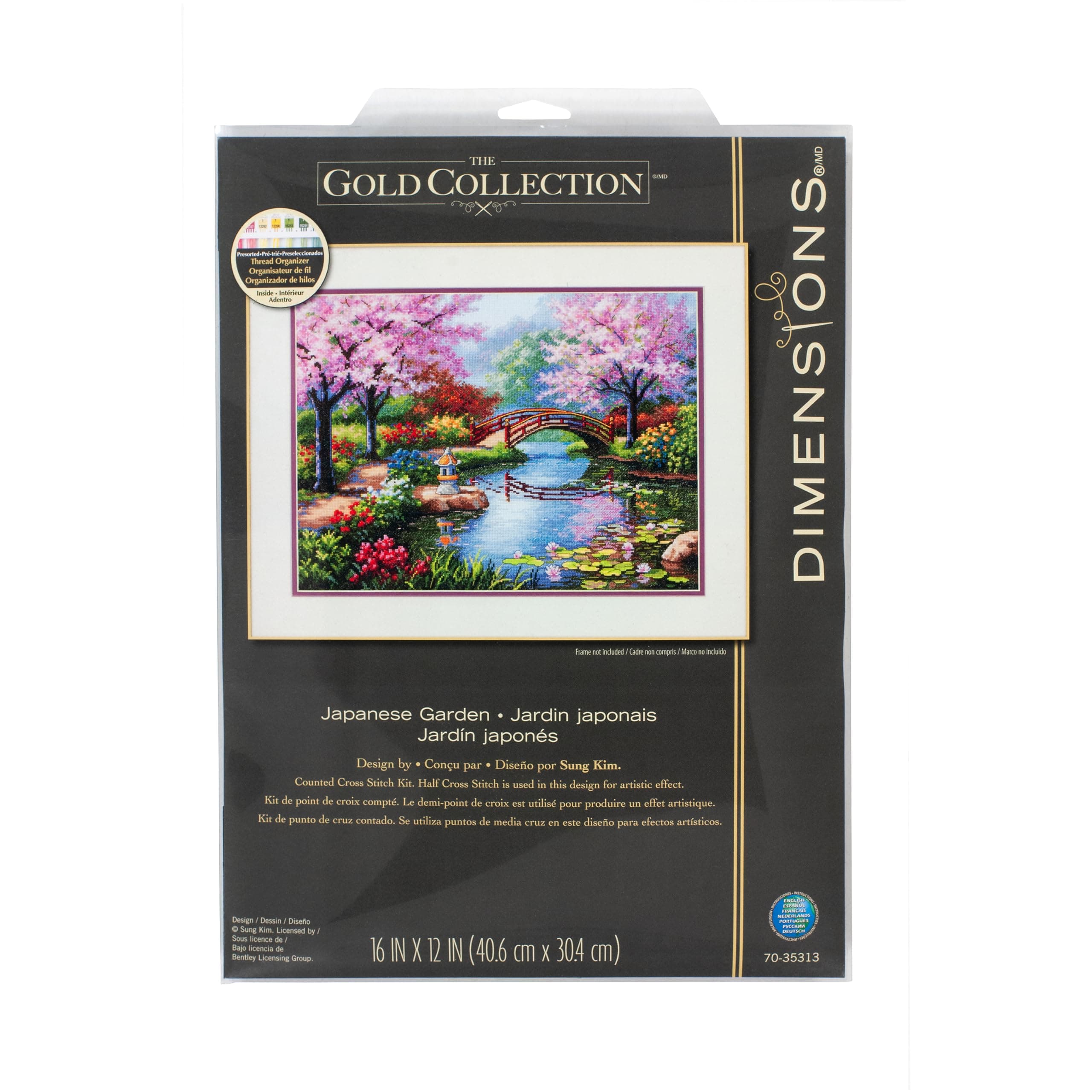 Dimensions Gold Collection Japanese Garden Counted Cross Stitch Kit, 16"X12" 16 Count