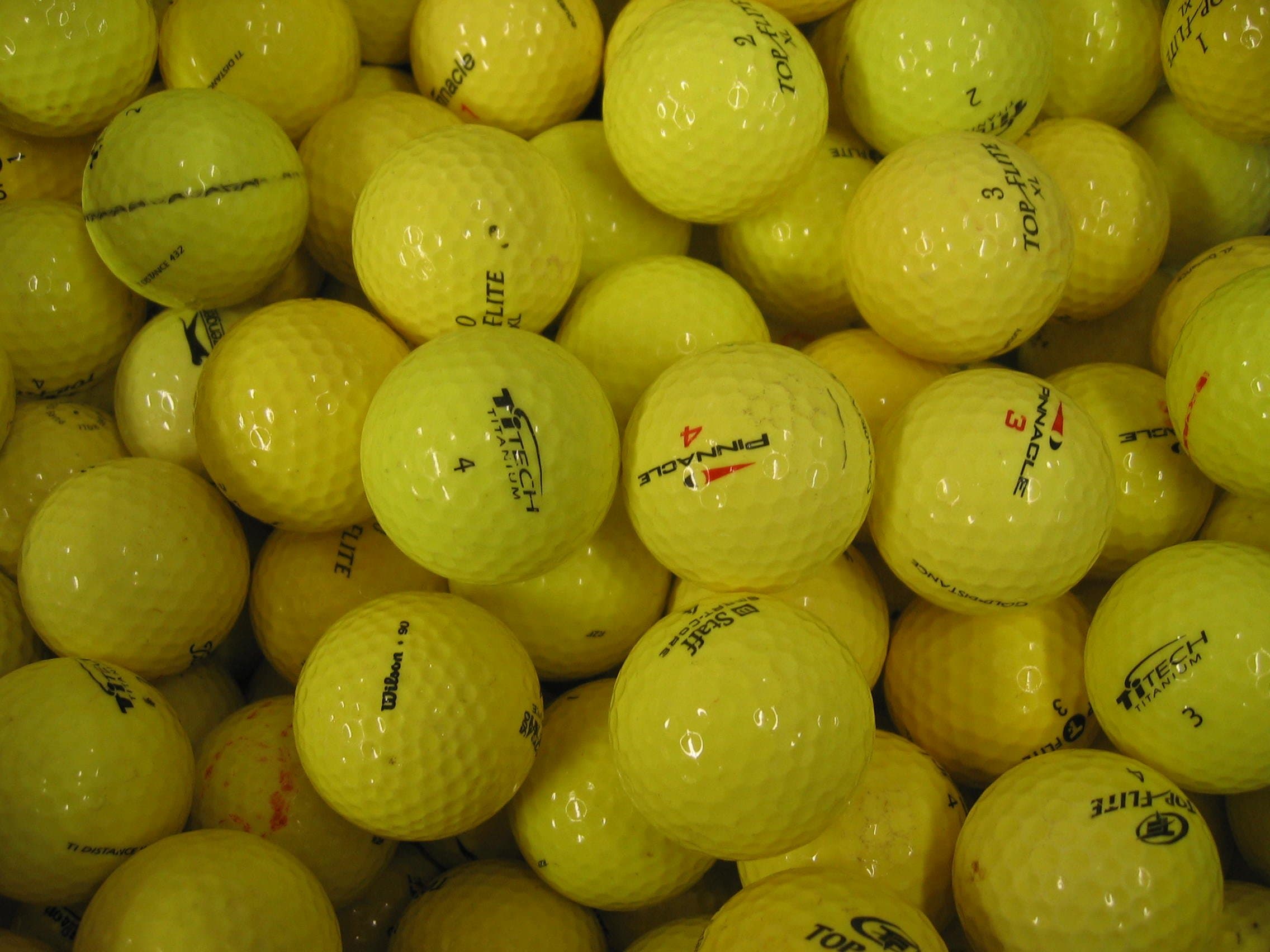 Lakeballs - 50 AAA Quality Pre-Owned Yellow Golf Balls