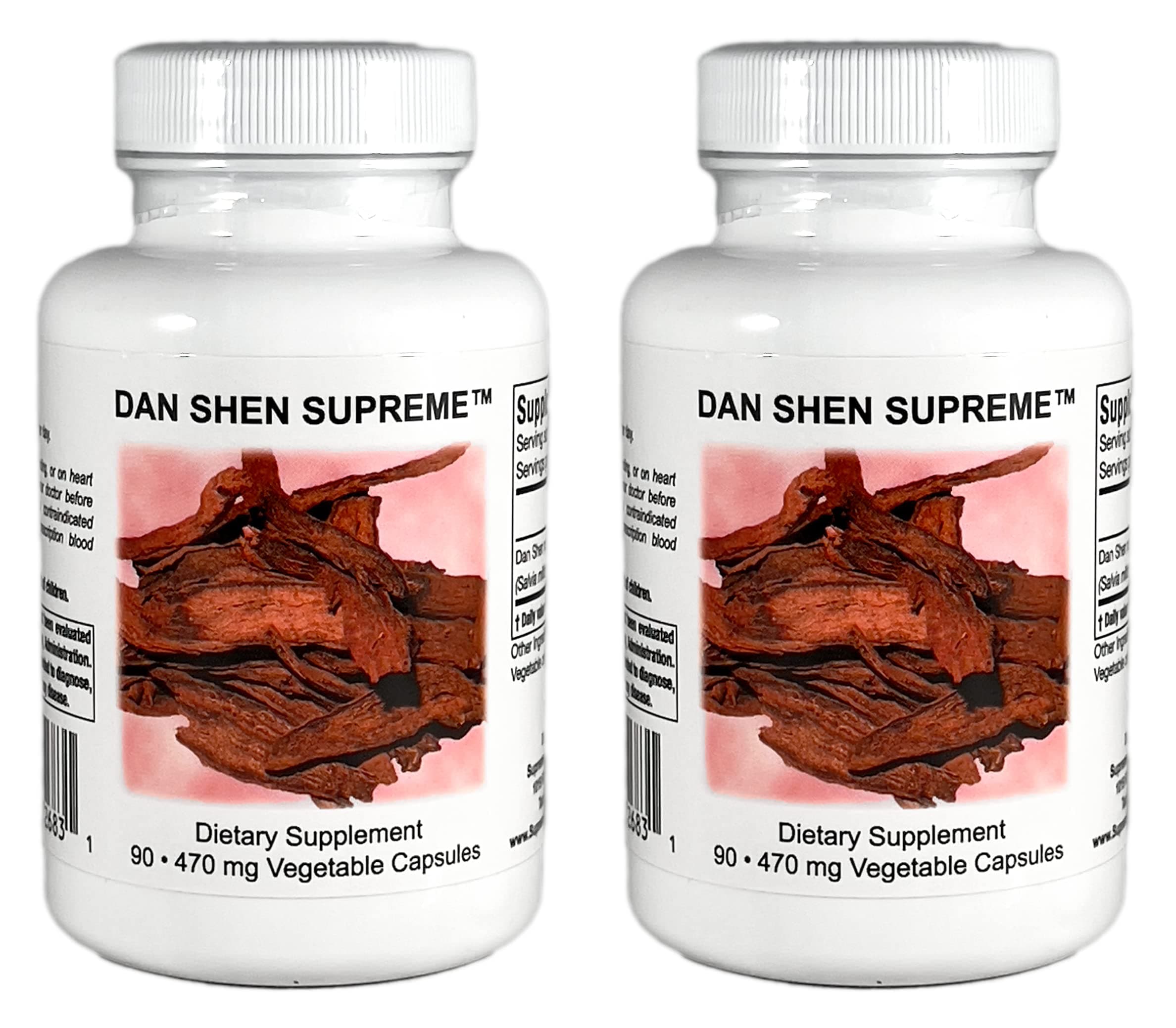 Supreme Nutrition Products Dan Shen , 90 Pure 500 mg Red Sage Capsules | 1000 mg per Serving | 2 Pack