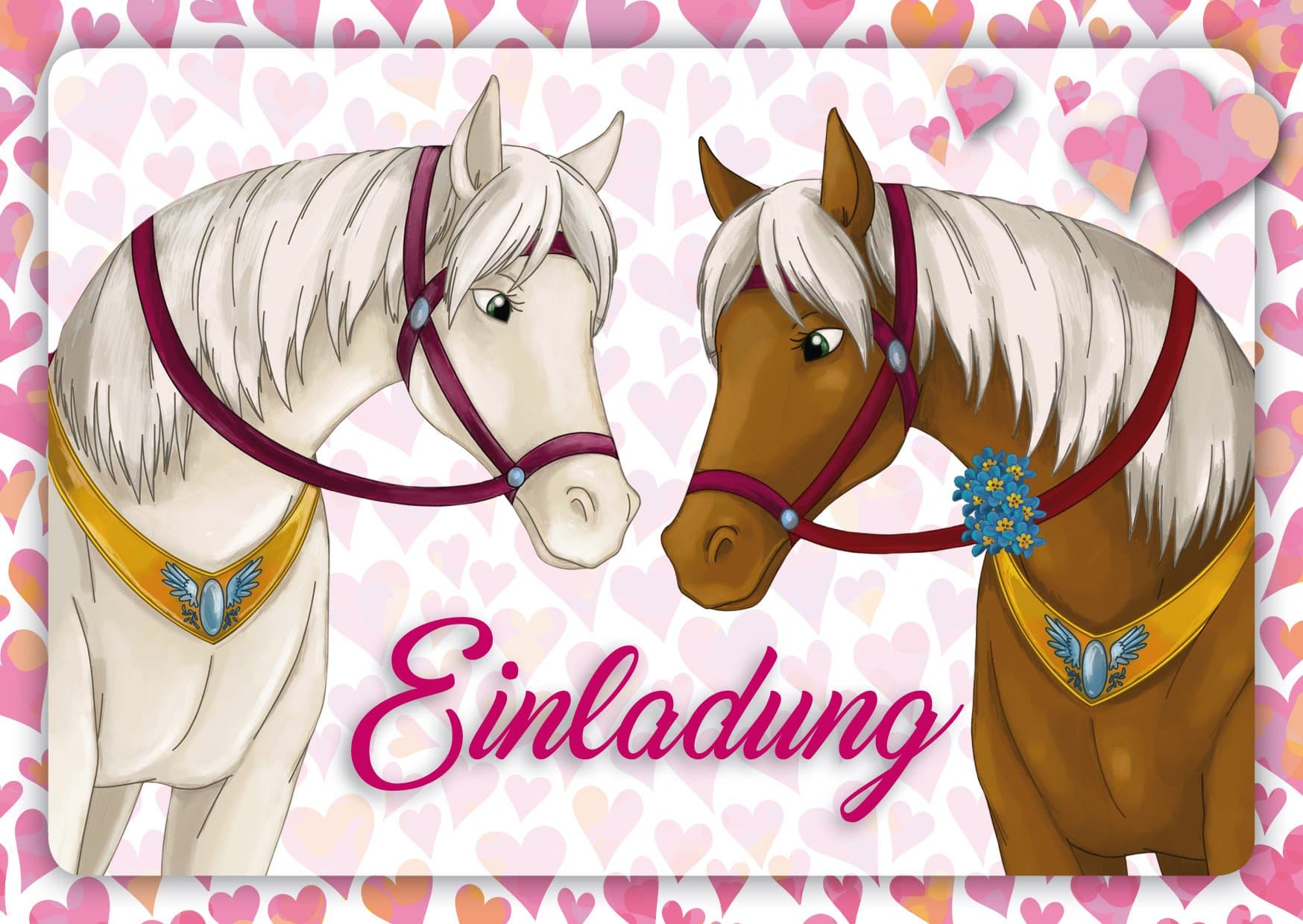 Edition Colibri 10 Horse Invitations / Birthday Invitations for Children / Girls / Boys: Set of 10 Lovingly Illustrated Horse Invitations for Girls Birthday Parties (10741)