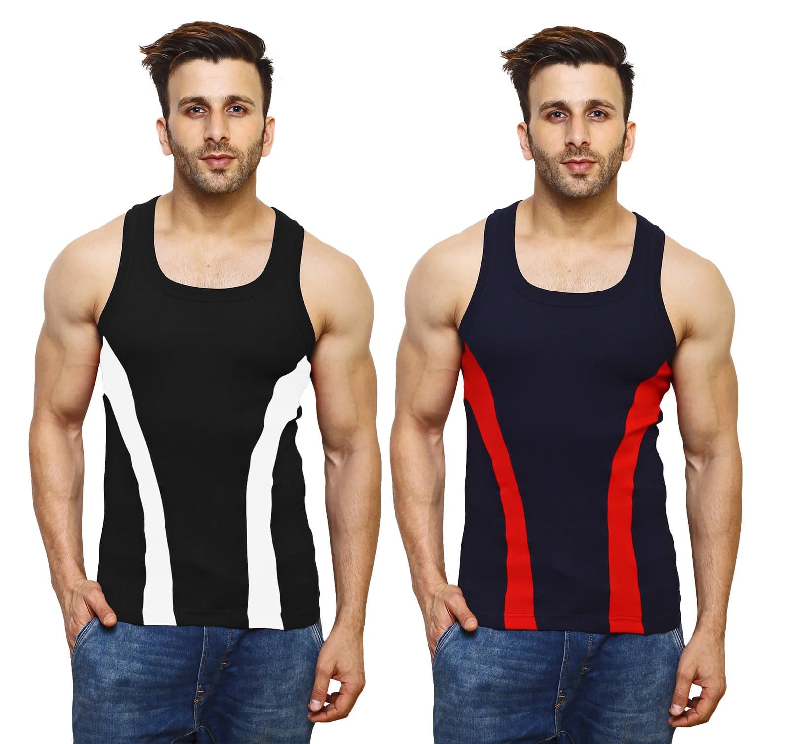 SIRTEX EAZY Mens Gym Vest Pack of 2