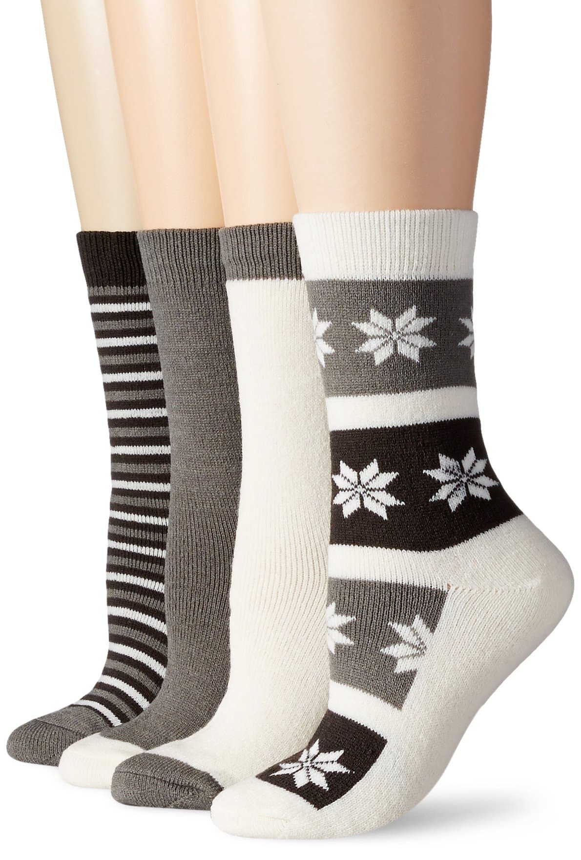 Field & Stream Women's Warm Cozy Cabin Crew Socks 4-pack