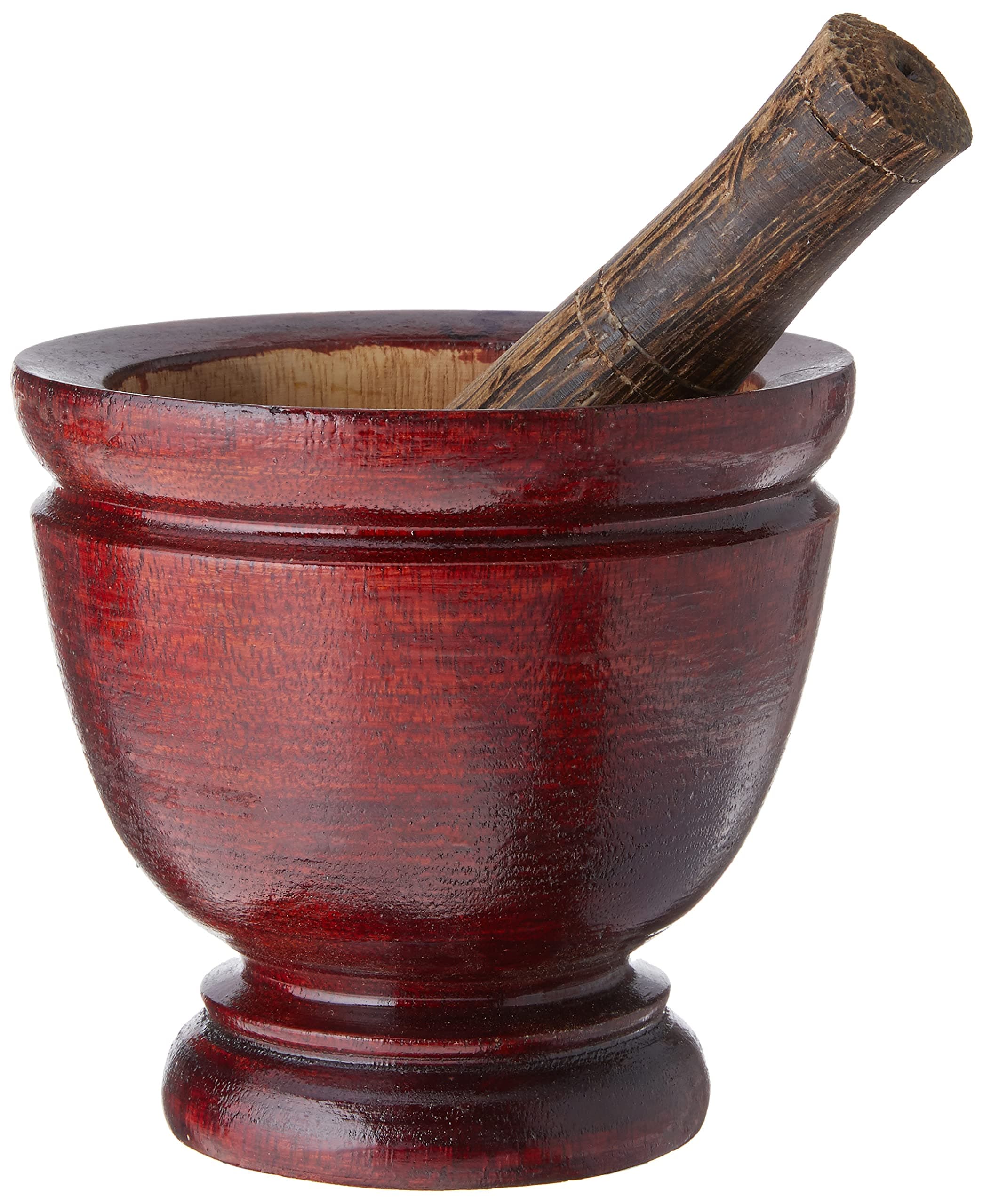 Thai Mortar Pestle Grinding Cookware Thai Food Menu Recipe Kitchen Tool Product of Thailand (5 inch)