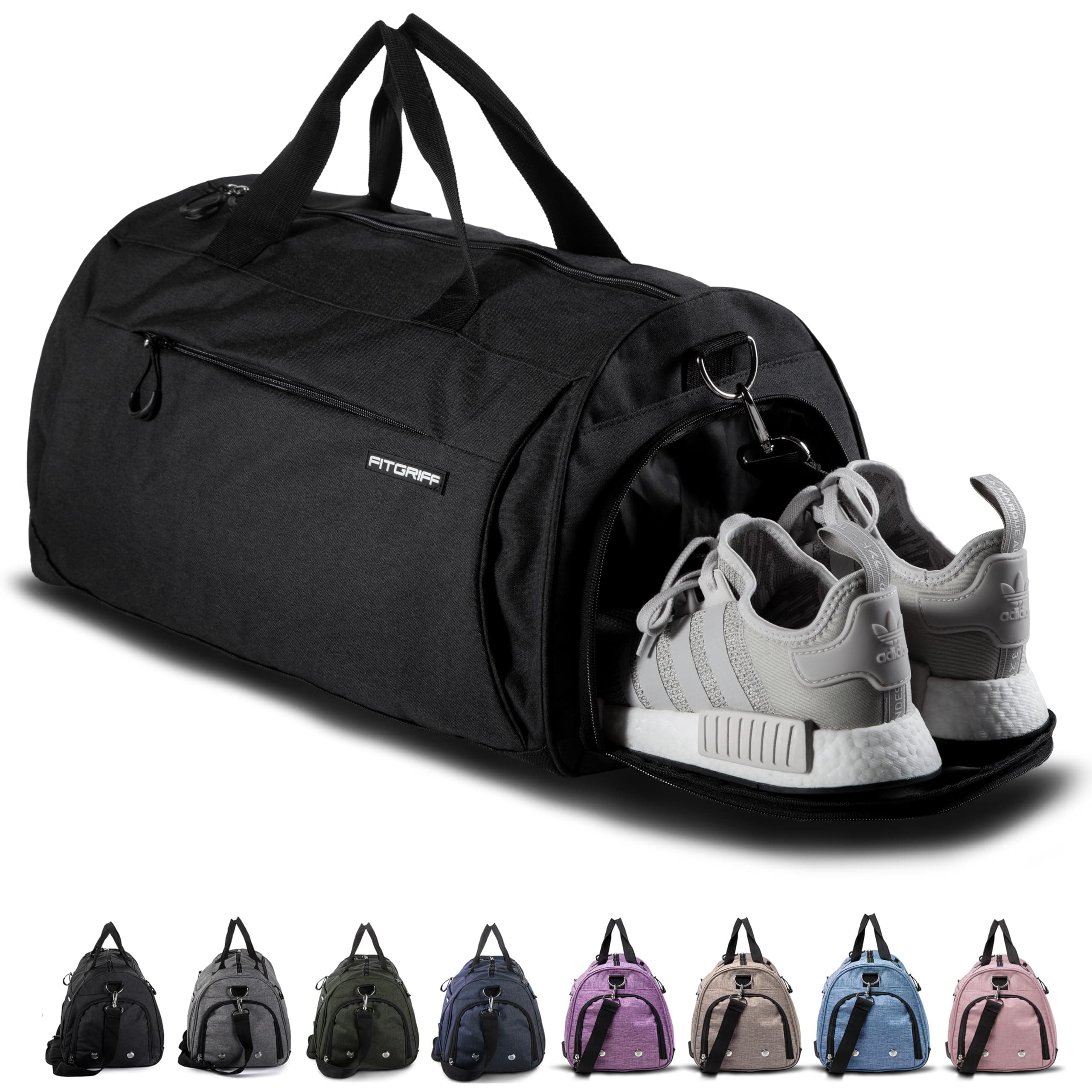 Sports Gym Bag for Men and Women - with Shoe Compartment & Wet Pocket - Fitness Bag