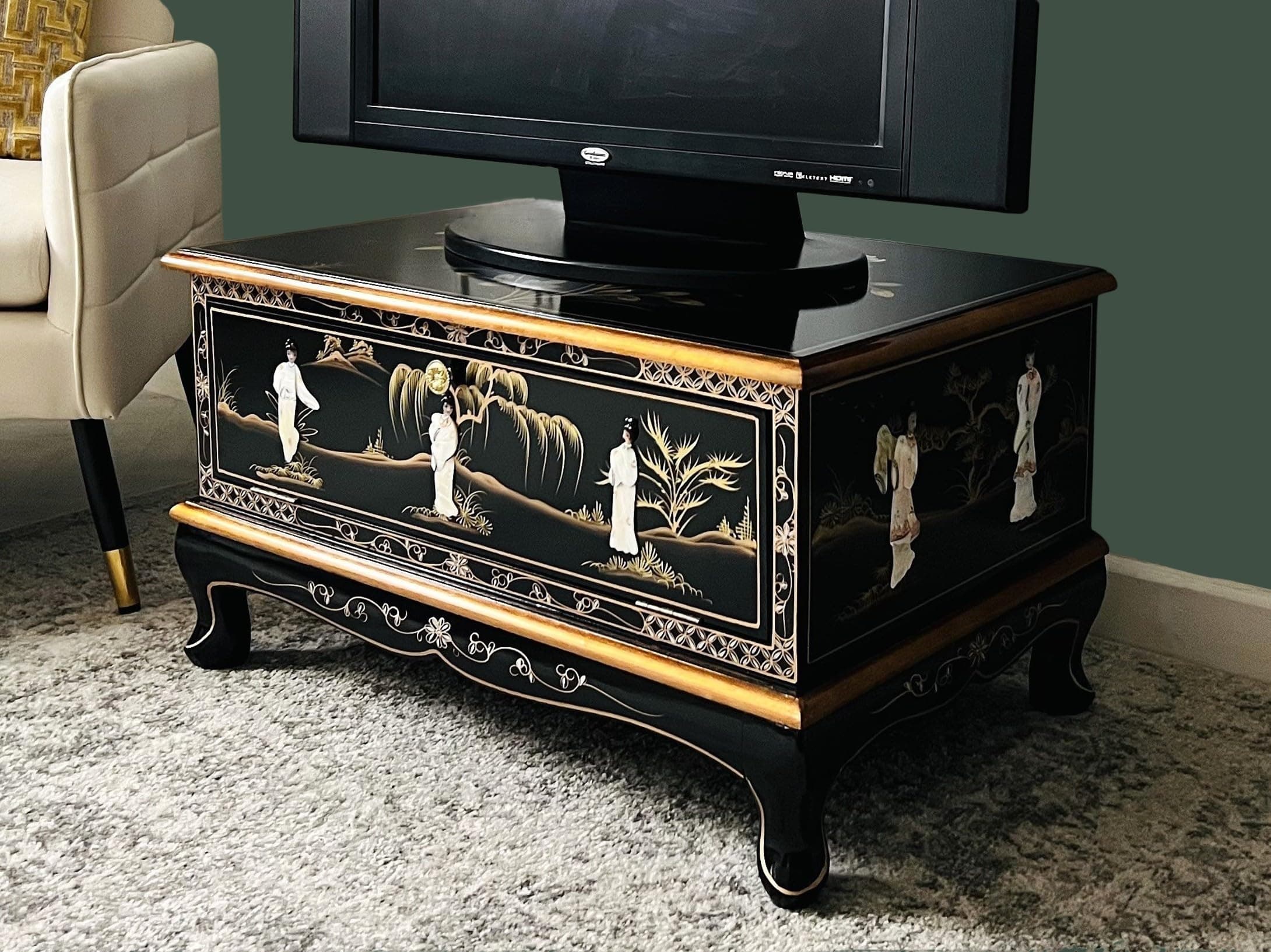 Chinese Furniture Mother of Pearl TV Unit Oriental TV Cabinet