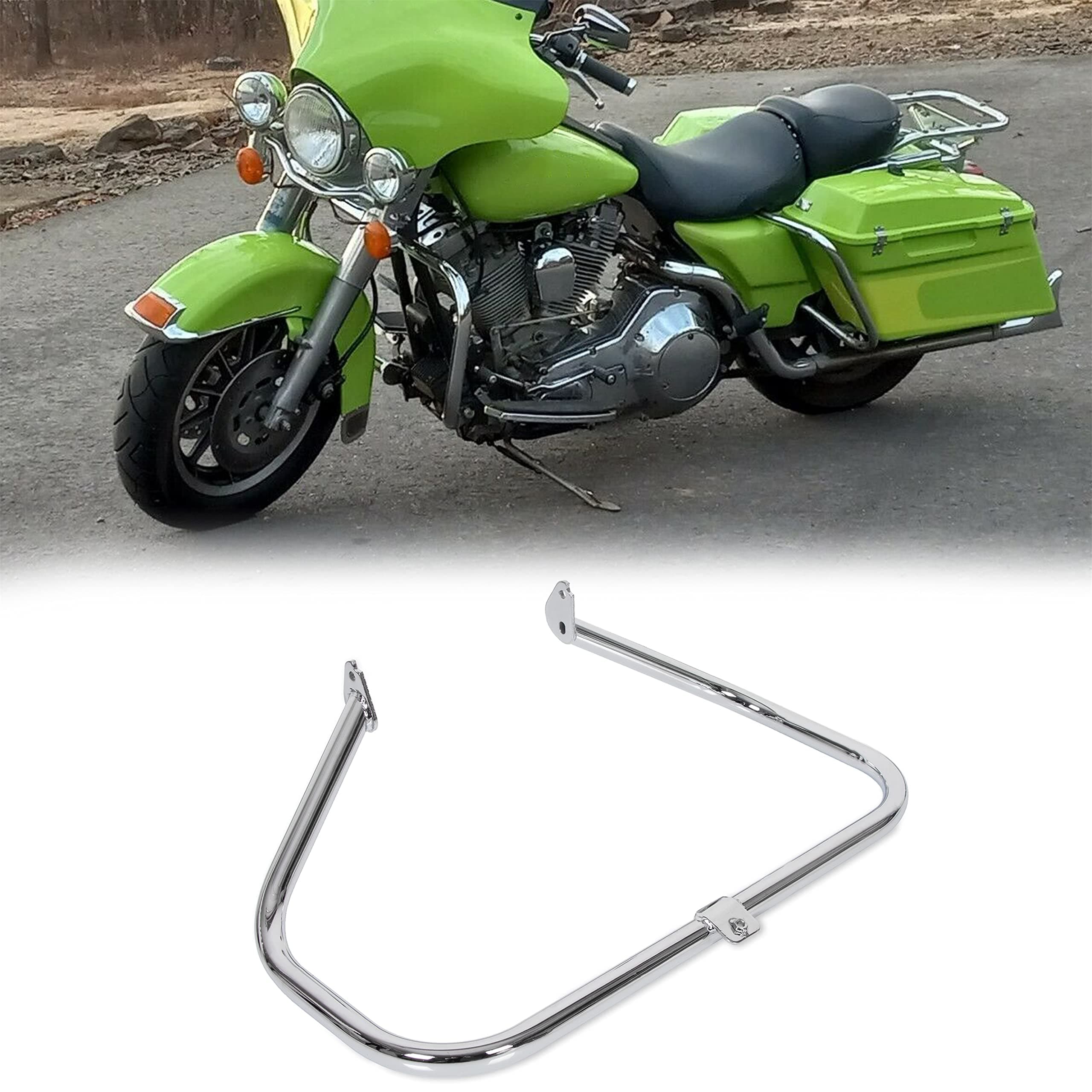 ECOTRIC Engine Guard Compatible with 1997-2008 Harley Touring Road King Electra Glide Ultra Classic Road Glide Street Glide Chrome Highway Crash Bar
