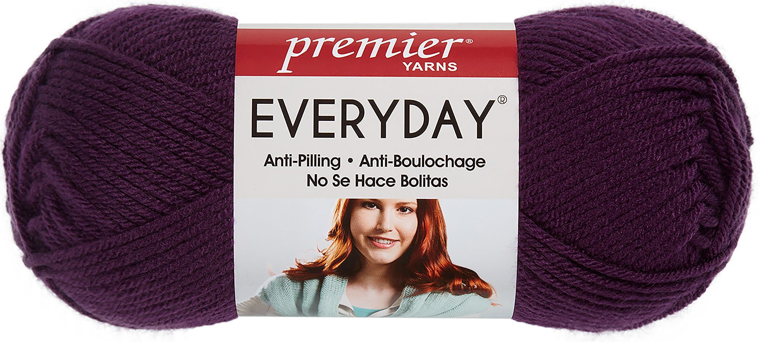 Solid Deborah Norville Everyday Soft Worsted, Aubergine
