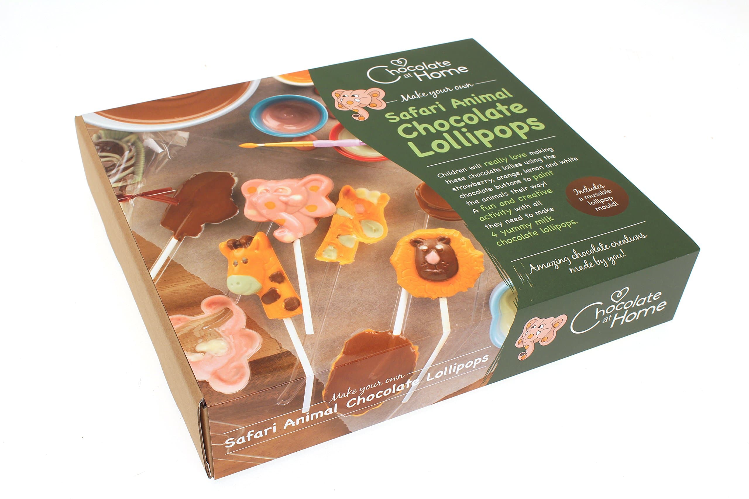 Safari Animal Chocolate Lollipop Kit