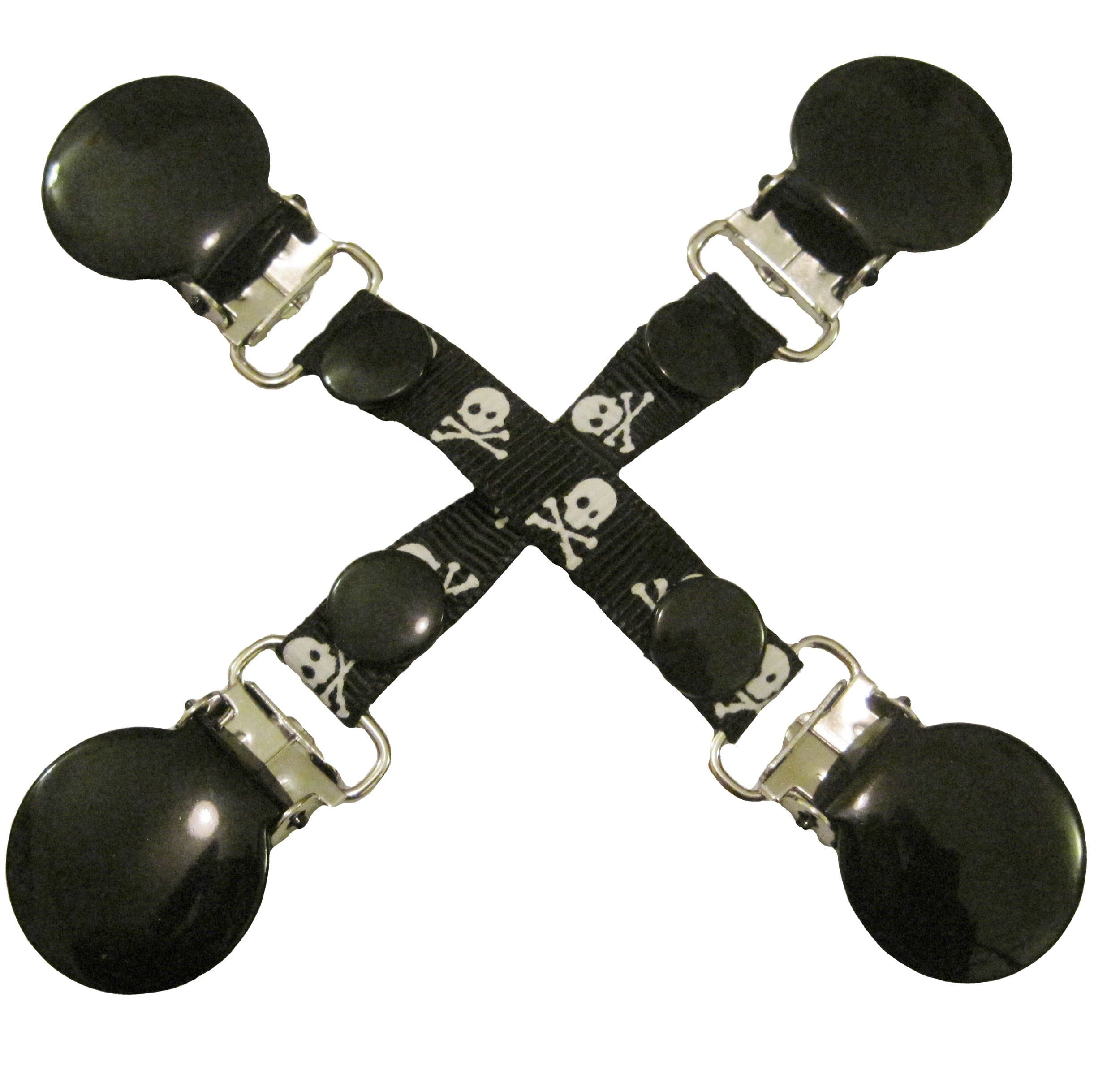 CuteToots Mitten clips/Glove clips for kids & adults! - black skulls