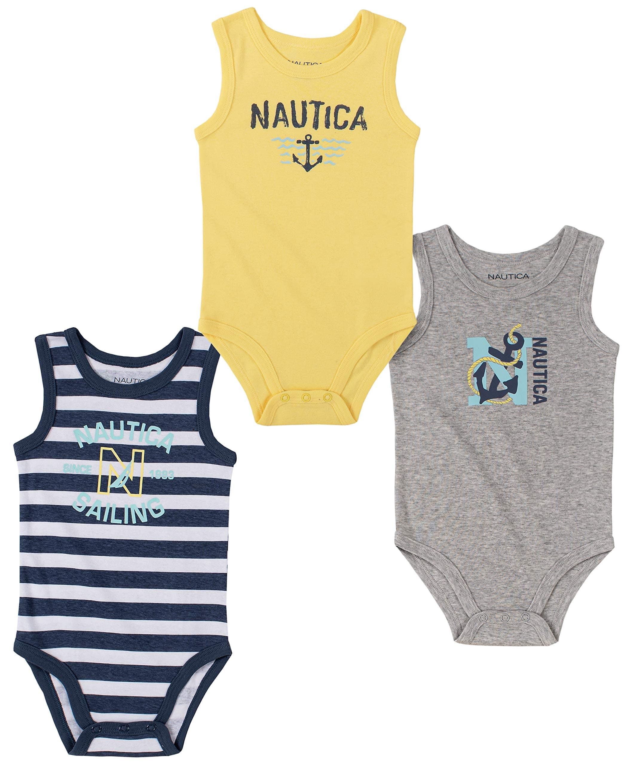 Nautica baby-boys Pack Bodysuit