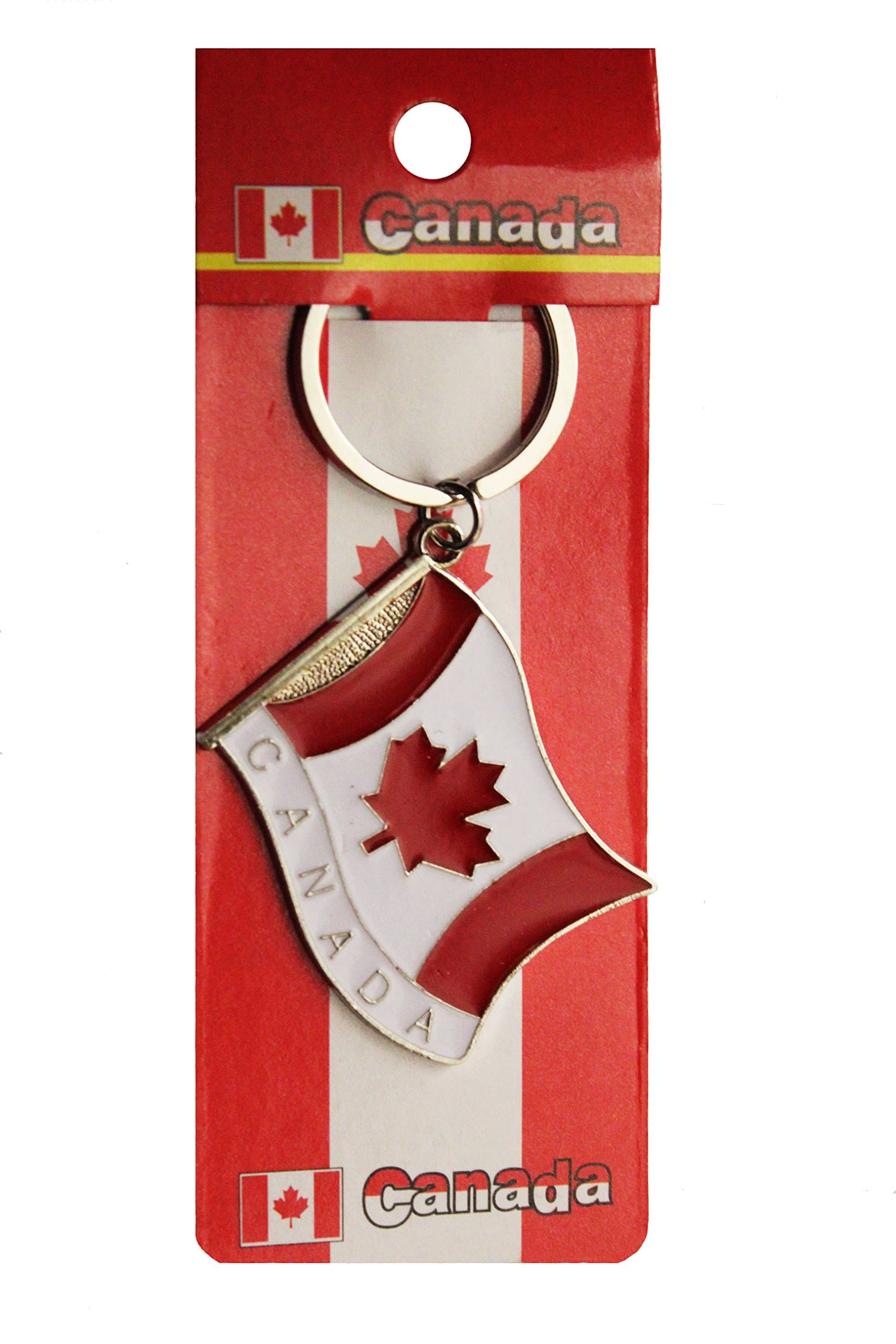 CANADA Waving Country Flag Metal KEYCHAIN New