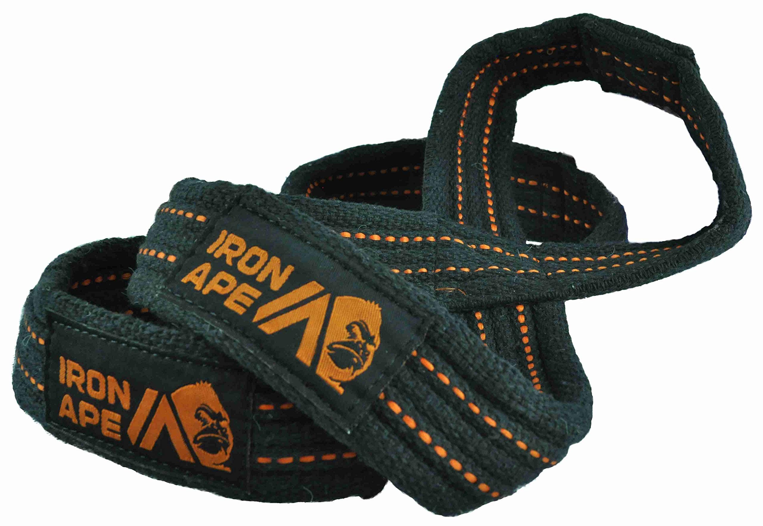 IRON APE Figure 8 Straps for Deadlift, Weight Lifting, Shrugs, and Weightlifting. Heavy Duty Cotton, 4 Sizes