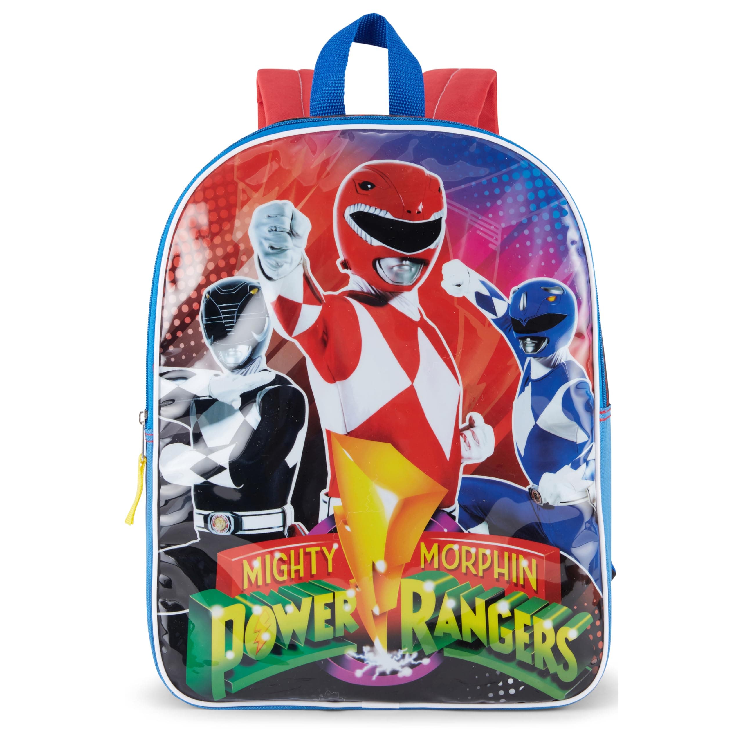 Power Rangers Backpack for Kids 15" | Bookbag for Boys With Padded Straps & Large Zip Compartment | Back to School Supplies