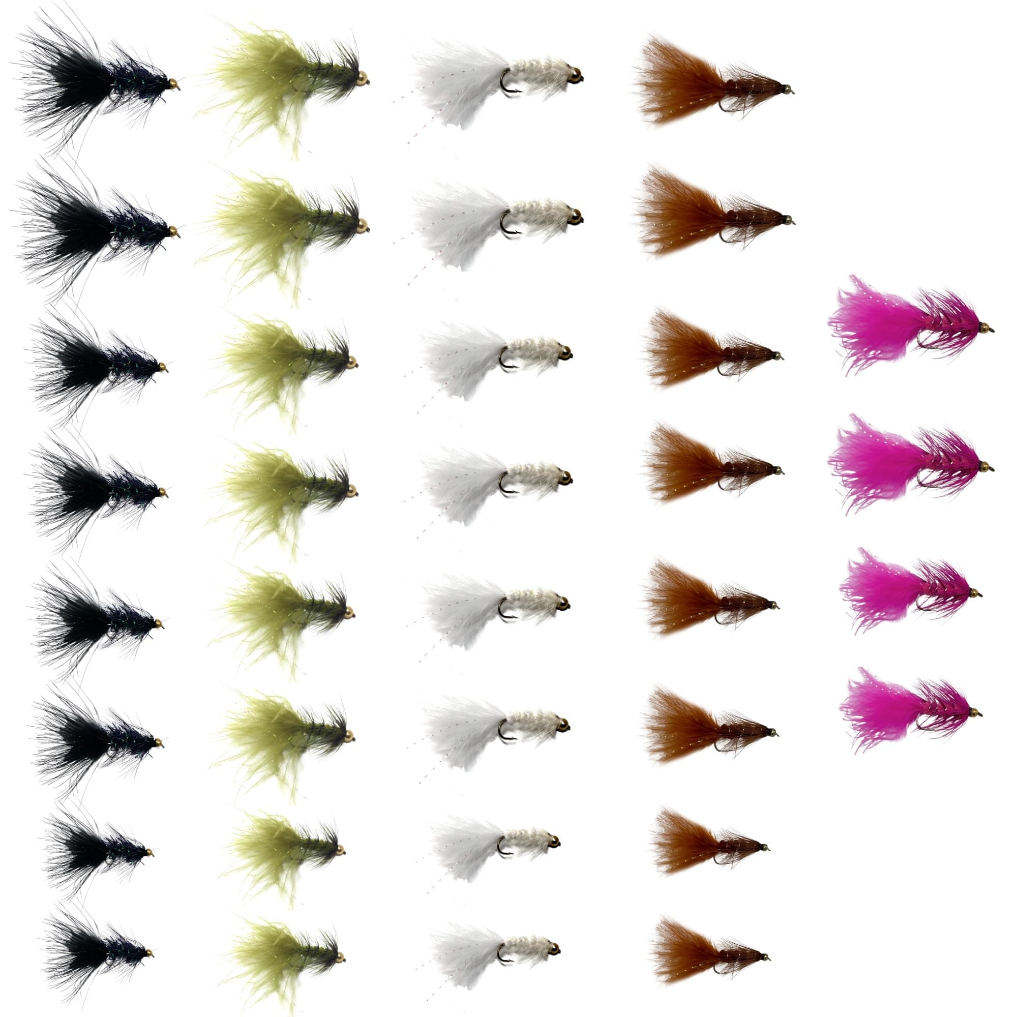 Woolly Bugger Flies for Fly Fishing | Multi Color Fly Fishing Assortment | Fly Fishing Streamers | Trout Flies and Bass Flies | 18pc and 36pc