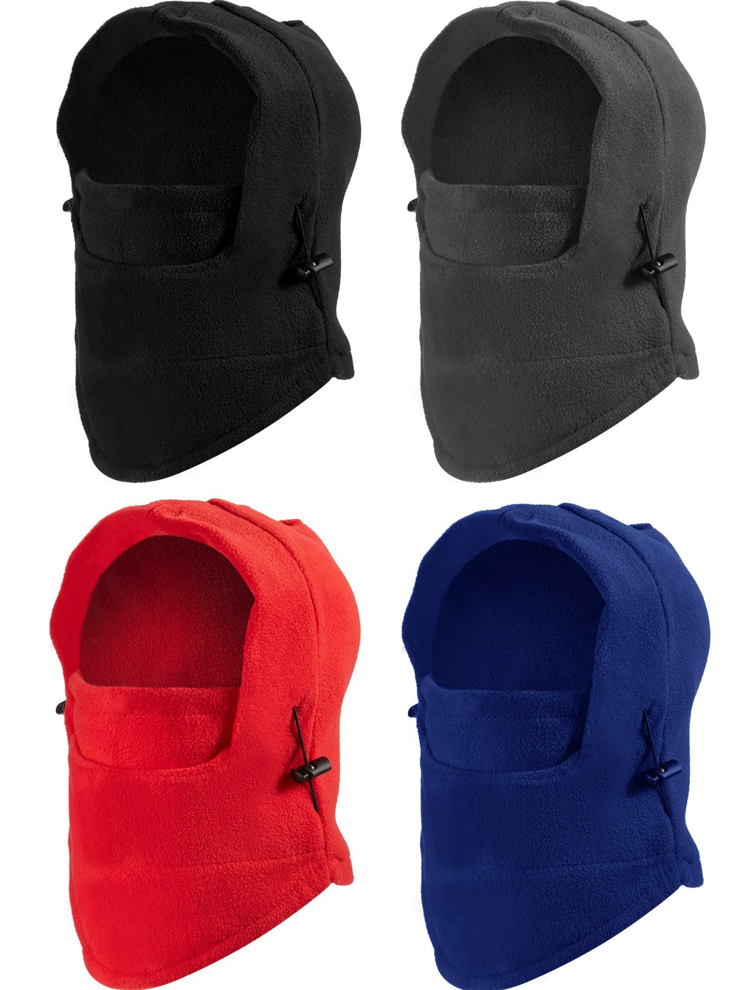 SATINIOR4 Pieces Kids Balaclava Hat Fleece Winter Ski Mask Double Warmer Face Cap