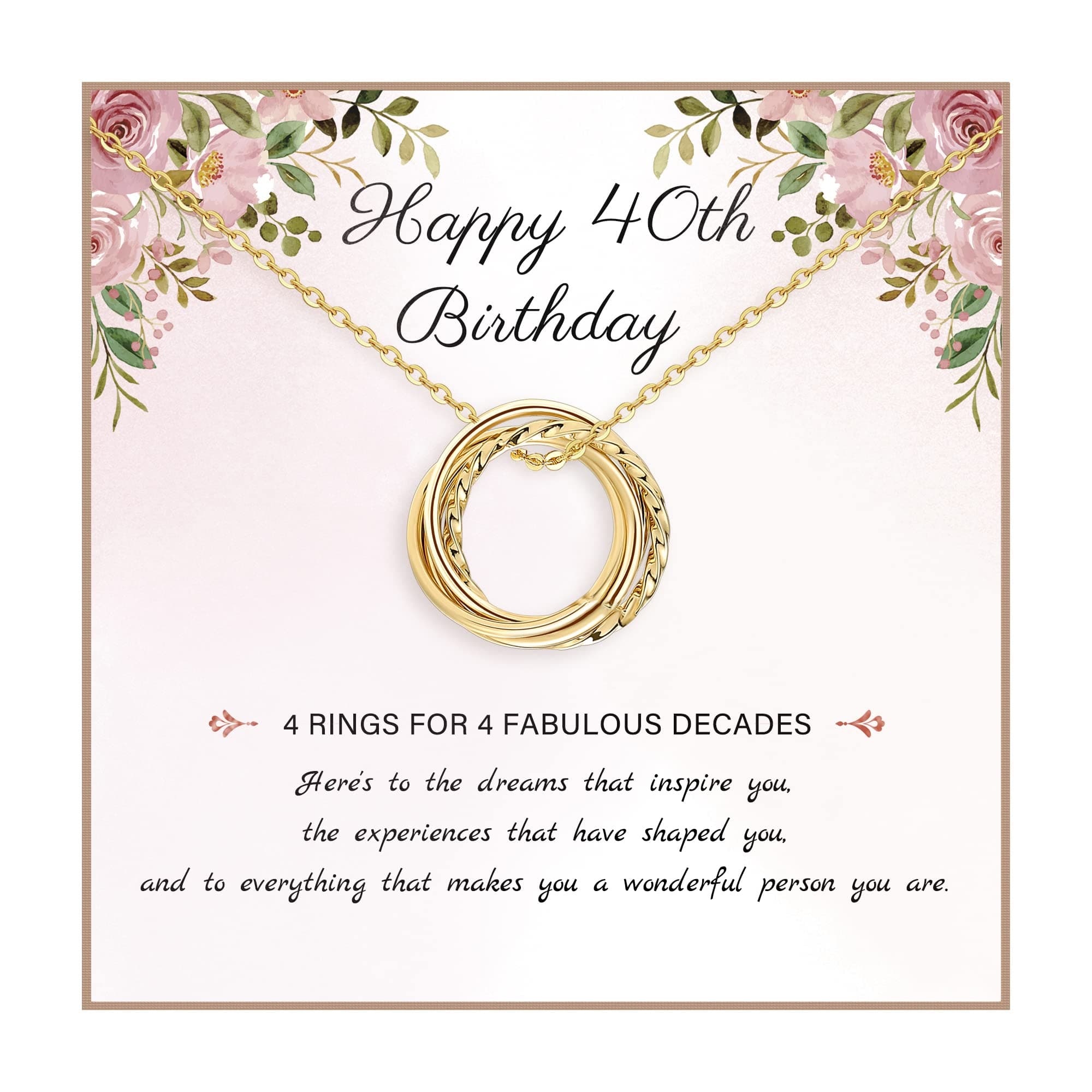 OOOPELBirthday Gifts for Women 925 Sterling Silver Birthday Necklace 3 4 5 6 7 Decades Interlocking Circles Necklace Happy 30th 40th 50th 60th 70th Birthday Necklaces for Daughter Mom Birthday Jewelry