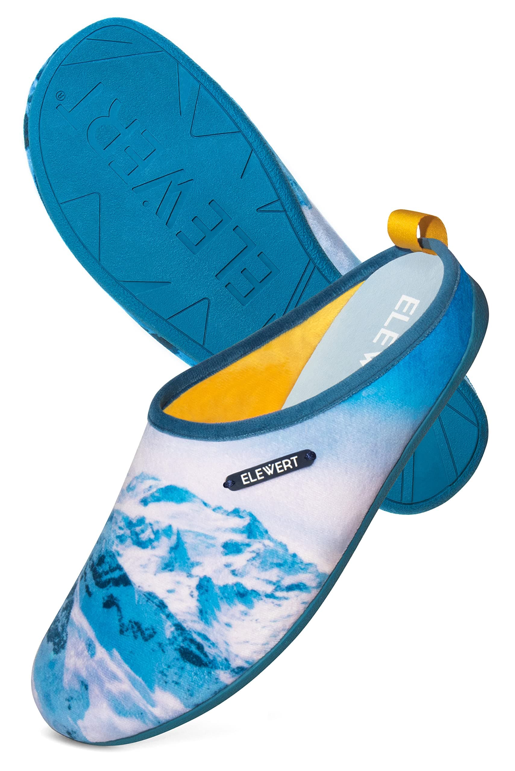 ELEWERT® Natural – Slippers for Home, Made in Spain, Comfort, Unisex, Indoor, Outdoor, Rubber Sole, Removable Recycled Insole – Designed in Europe – Sizes UK 10 to 12