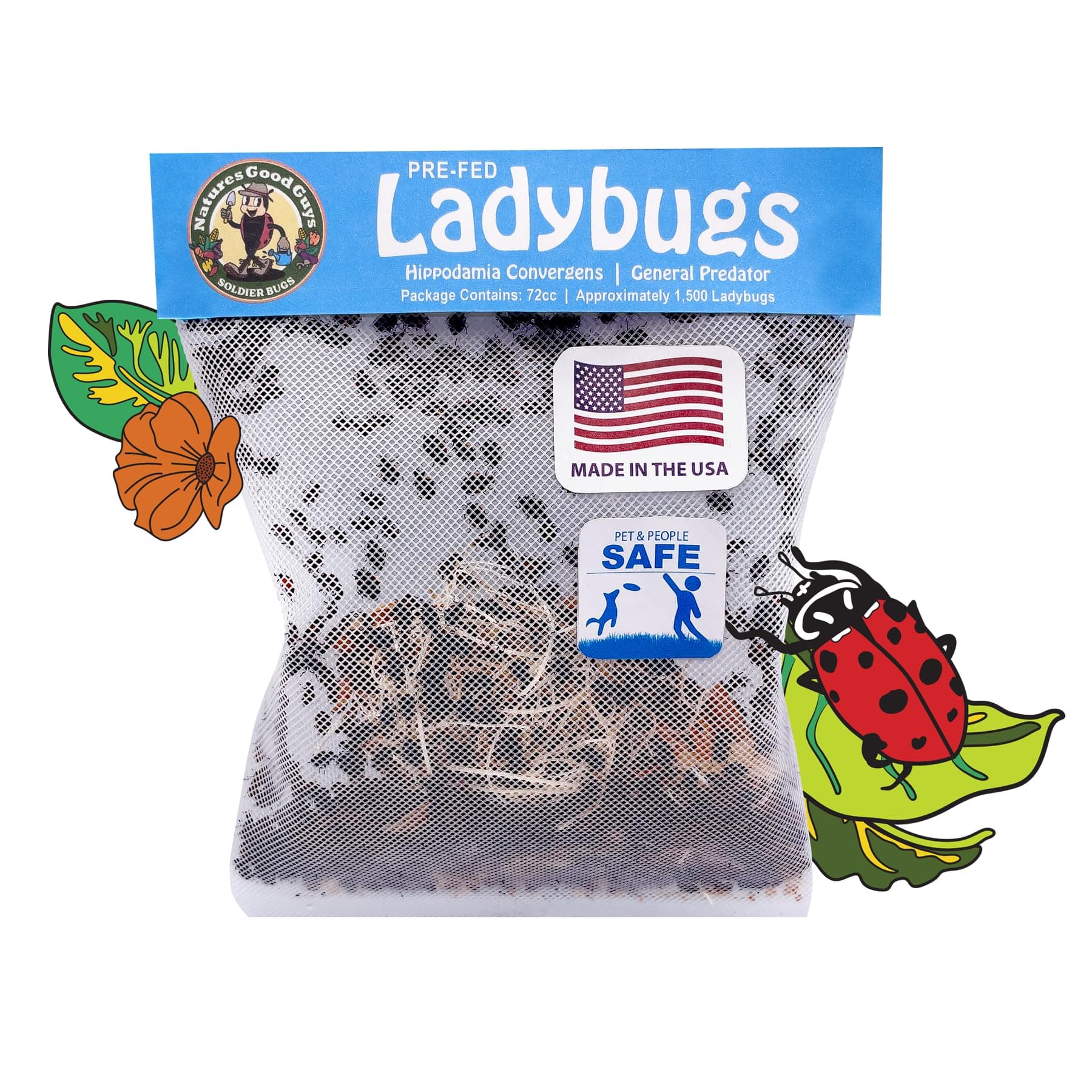 NaturesGoodGuys - Live Ladybugs -150 Live Ladybugs
