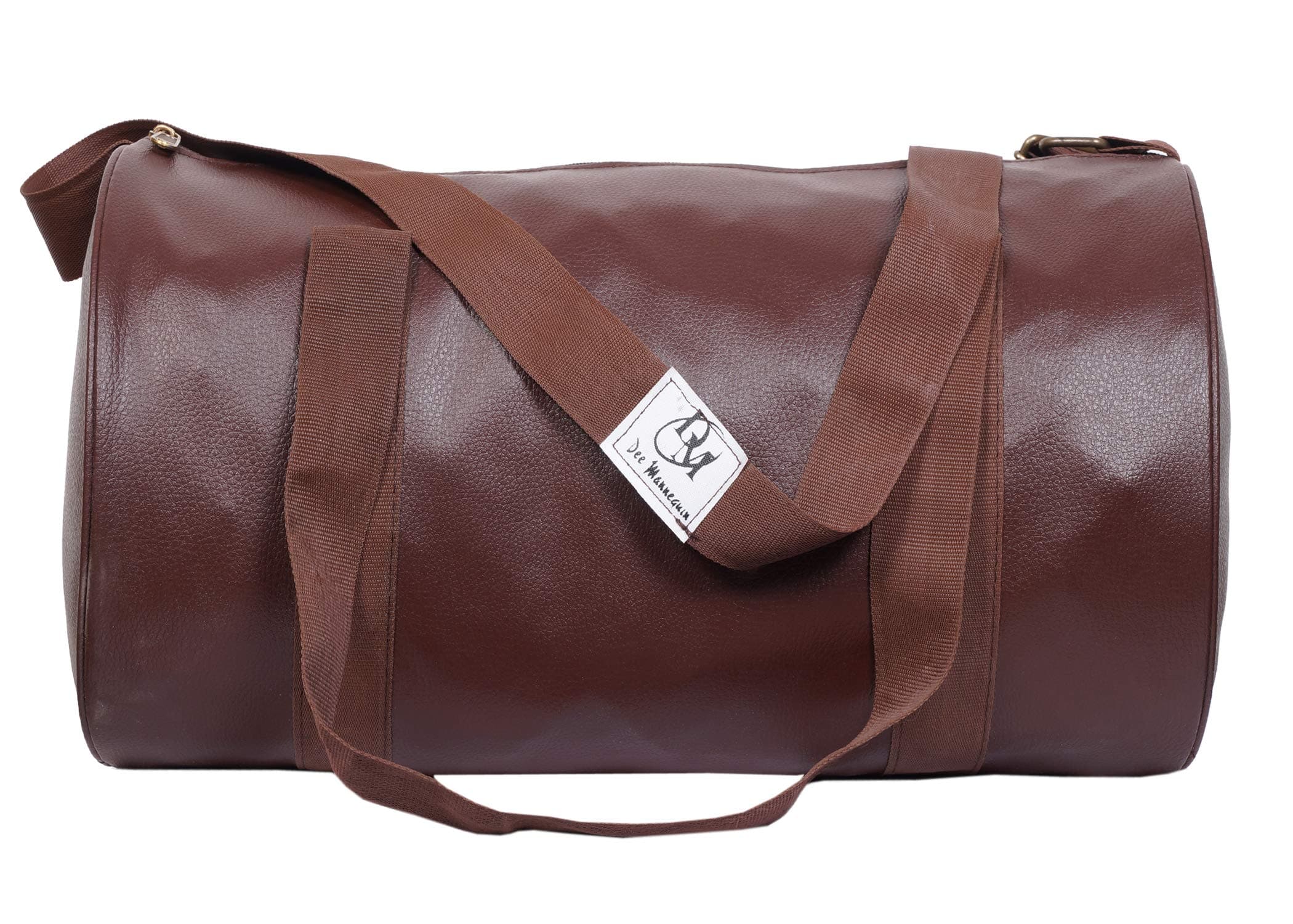 Dee Mannequin DEE BOROWN 786 Bag Unisex Vivacious Leather Lite Gym Duffle Bag (Brown)