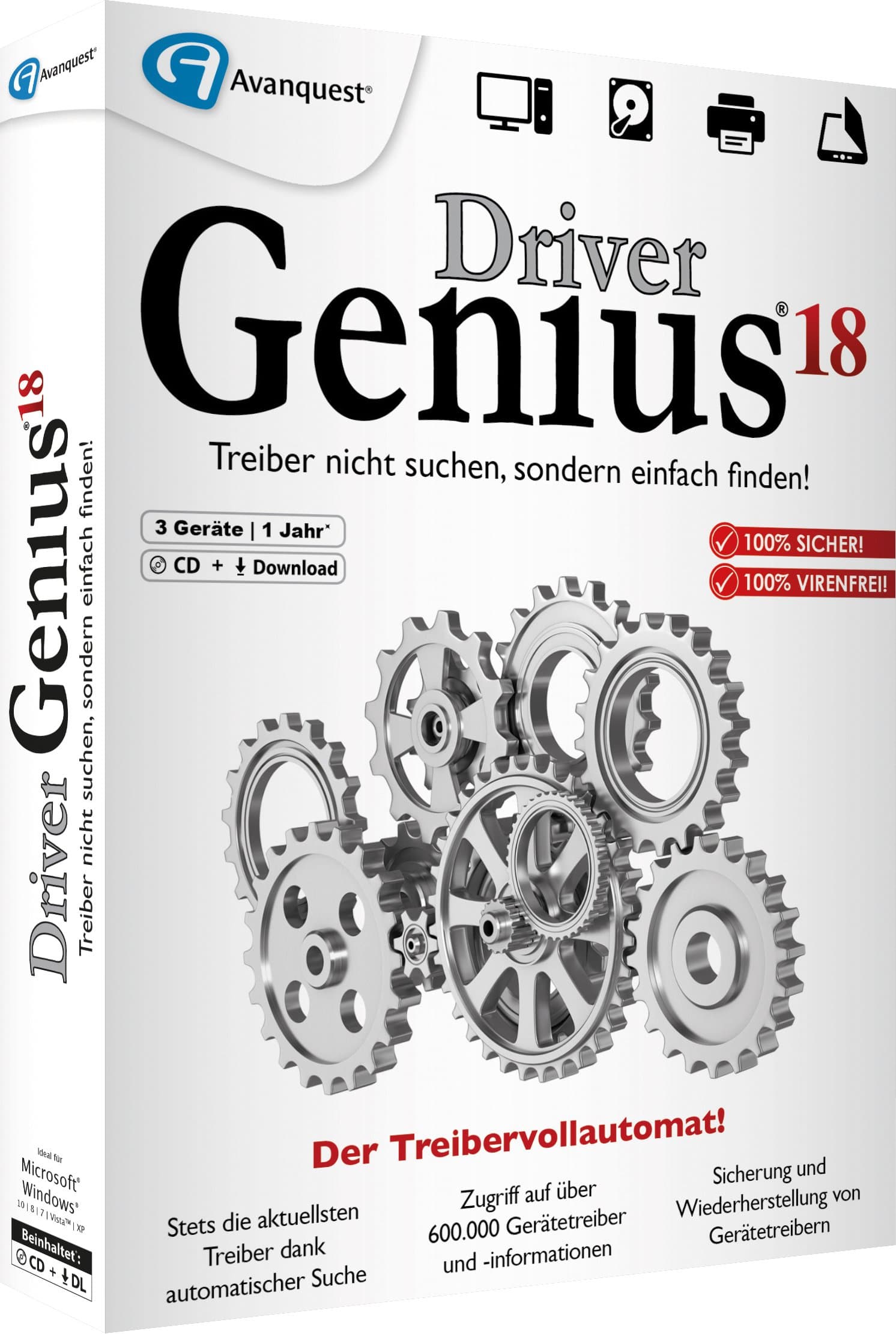 Driver Genius 18. Für Windows 7/8/10 DVD-ROM – 16 Feb. 2018