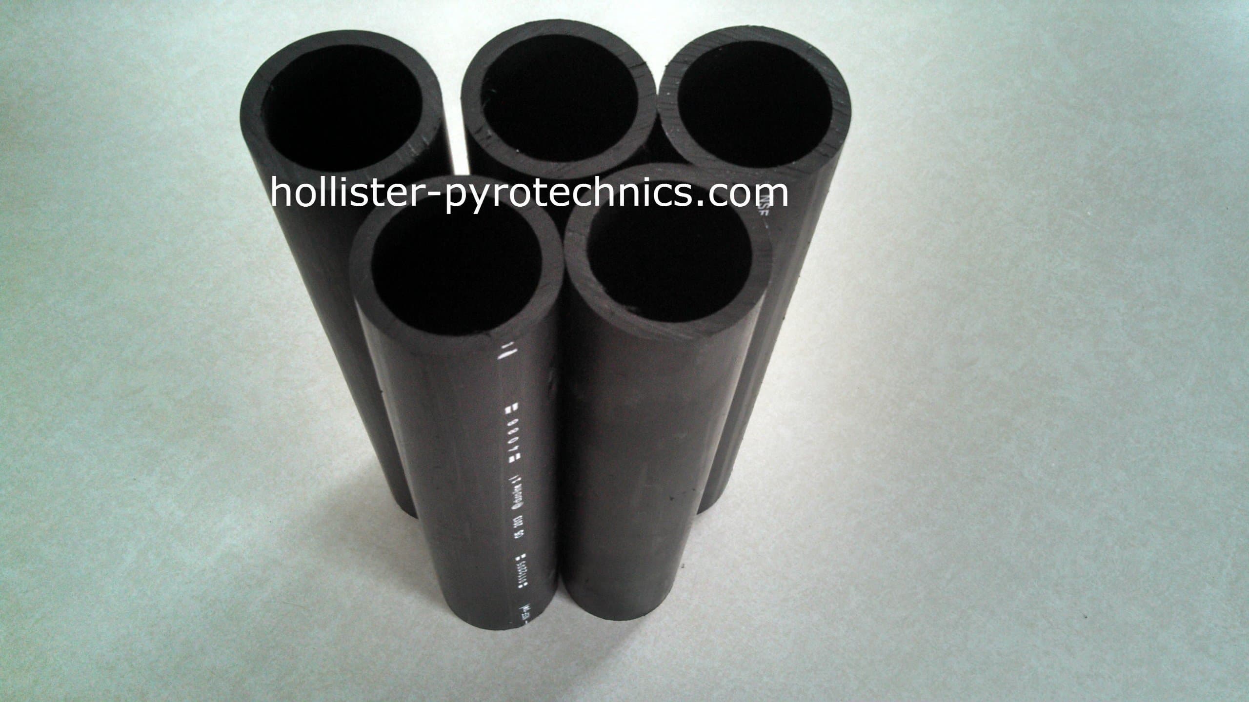 Consumer Mortar tube 1.91"ID heavy duty DR-11 HDPE plugged, Black (5-Pack)