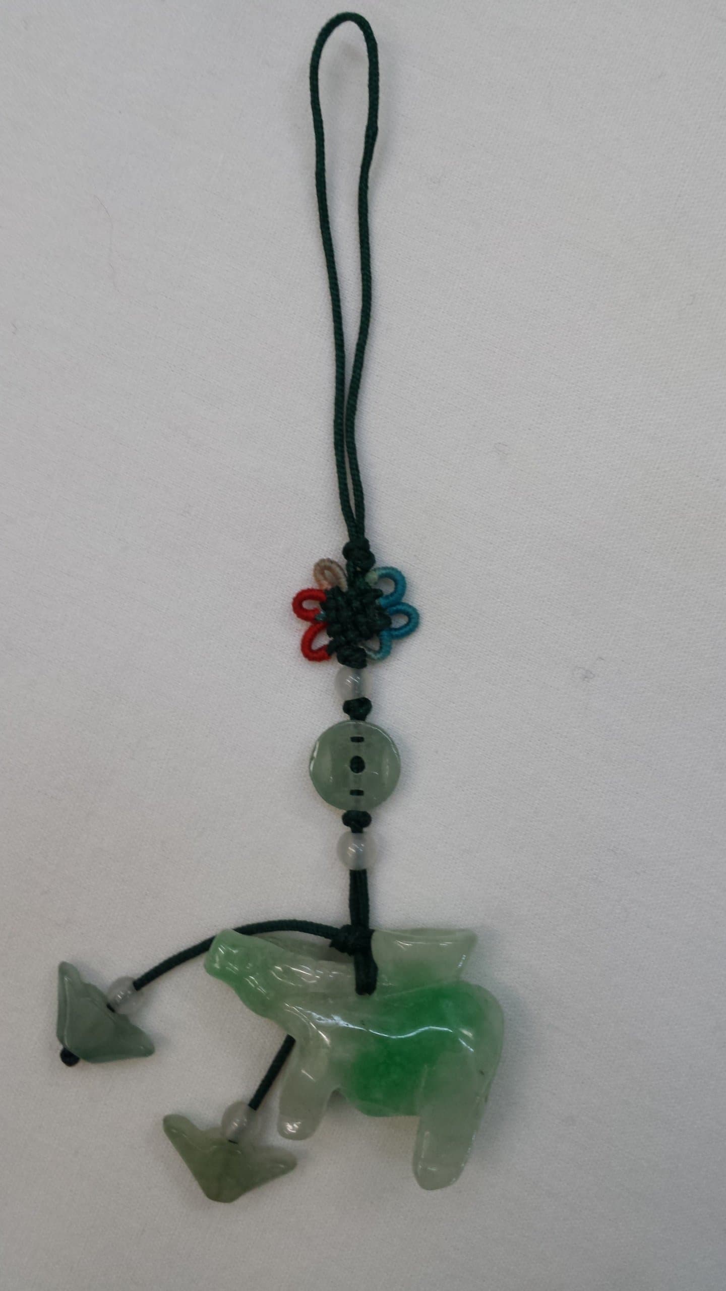 Ellis Collection Amulet - Chinese Feng Shui Hand Carved Lucky Jade Ox Charms, Ox Carrying a Gold Ingot/Yuan Boa on The Back, Money Talisman Cell Phone Charms