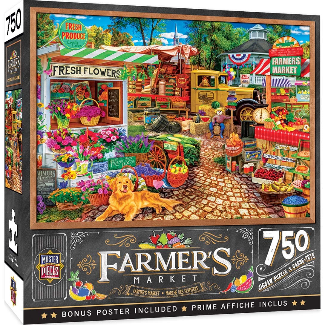 MasterPieces750 Piece Jigsaw Puzzle for Adult, Family, Or Kids - Sale On The Square 18"X24" - Family Owned American Puzzle Company