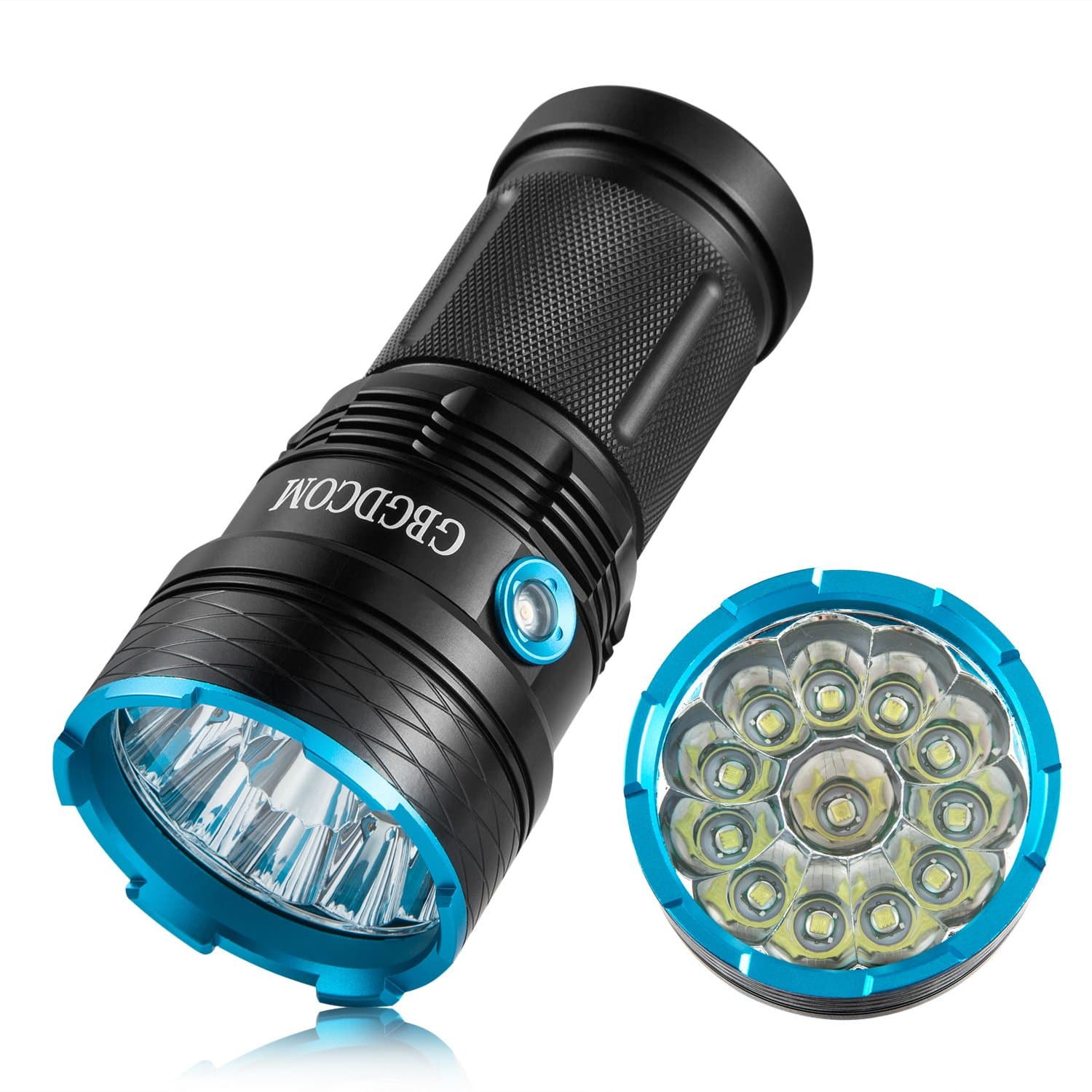 Gibbon 13000 Lumens LED Flashlight 12X CREE XM-L T6 Super Bright Waterproof 5 Modes Torch For Hiking, Camping, Hunting,Fishing And Other Indoor Or Outdoor Activities