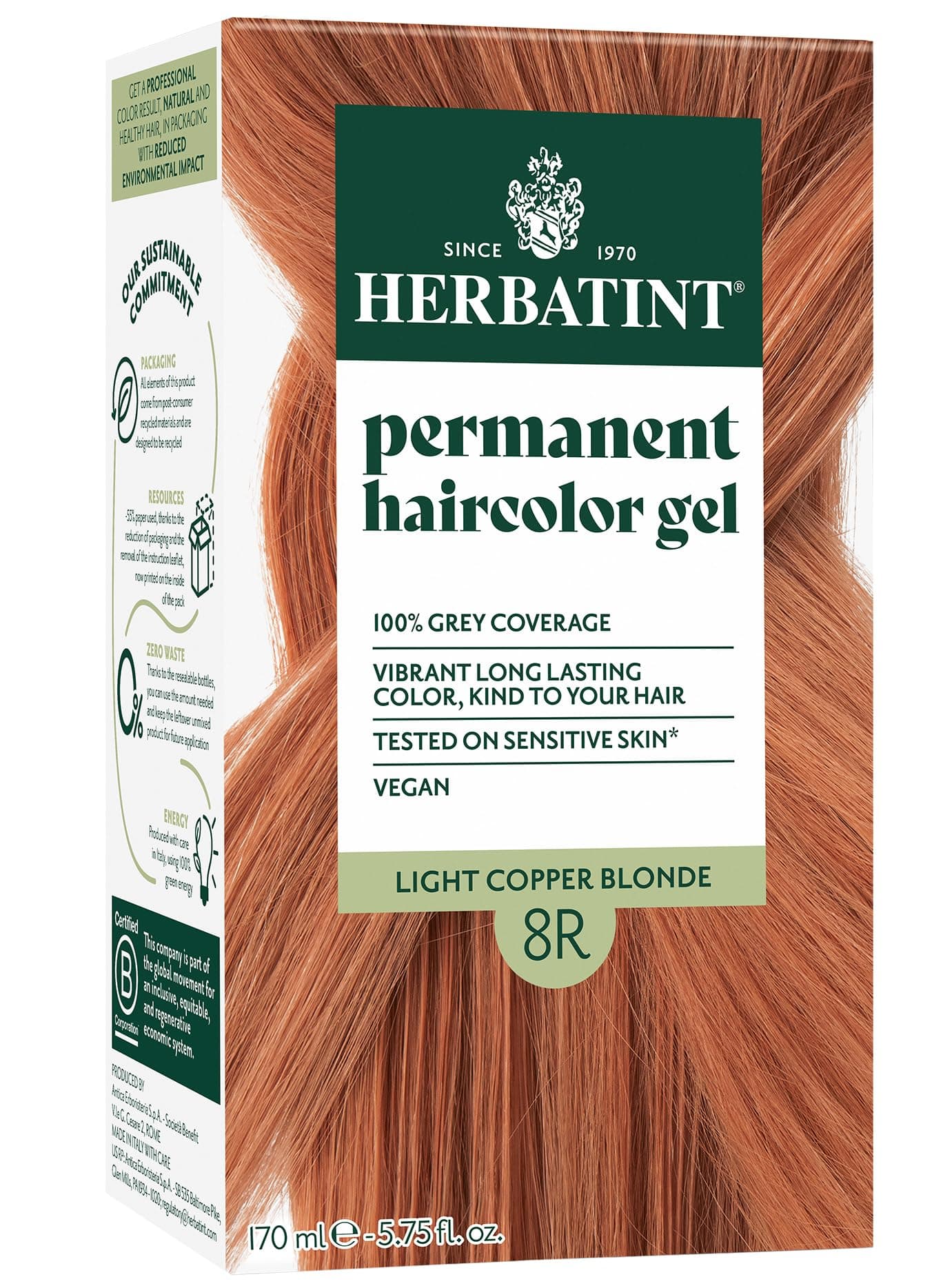 8R Light Copper Blonde Permanent Hair colour 170ml