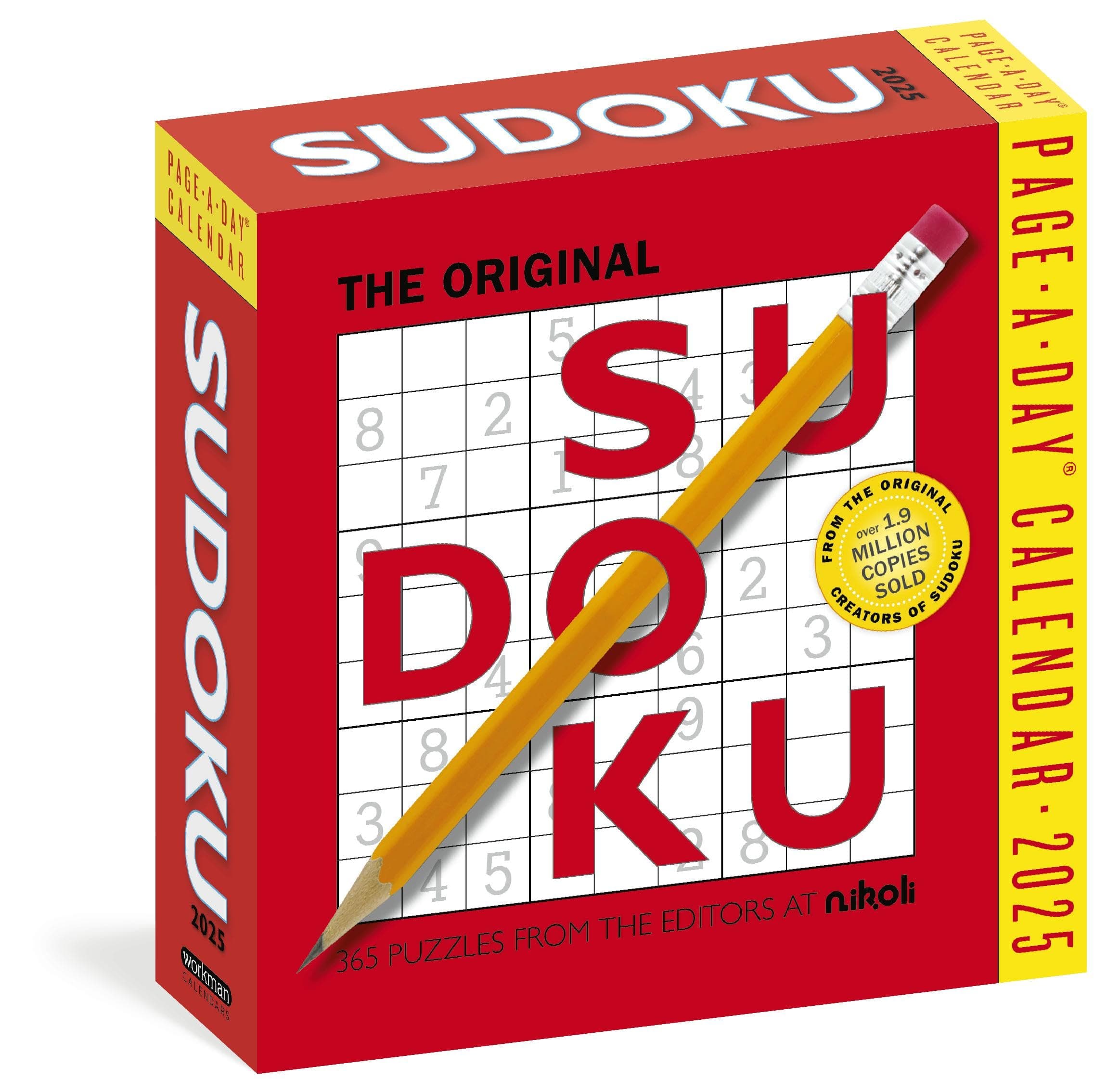 Original Sudoku Page-A-Day® Calendar 2025: 365 Puzzles from the Editors at Nikoli