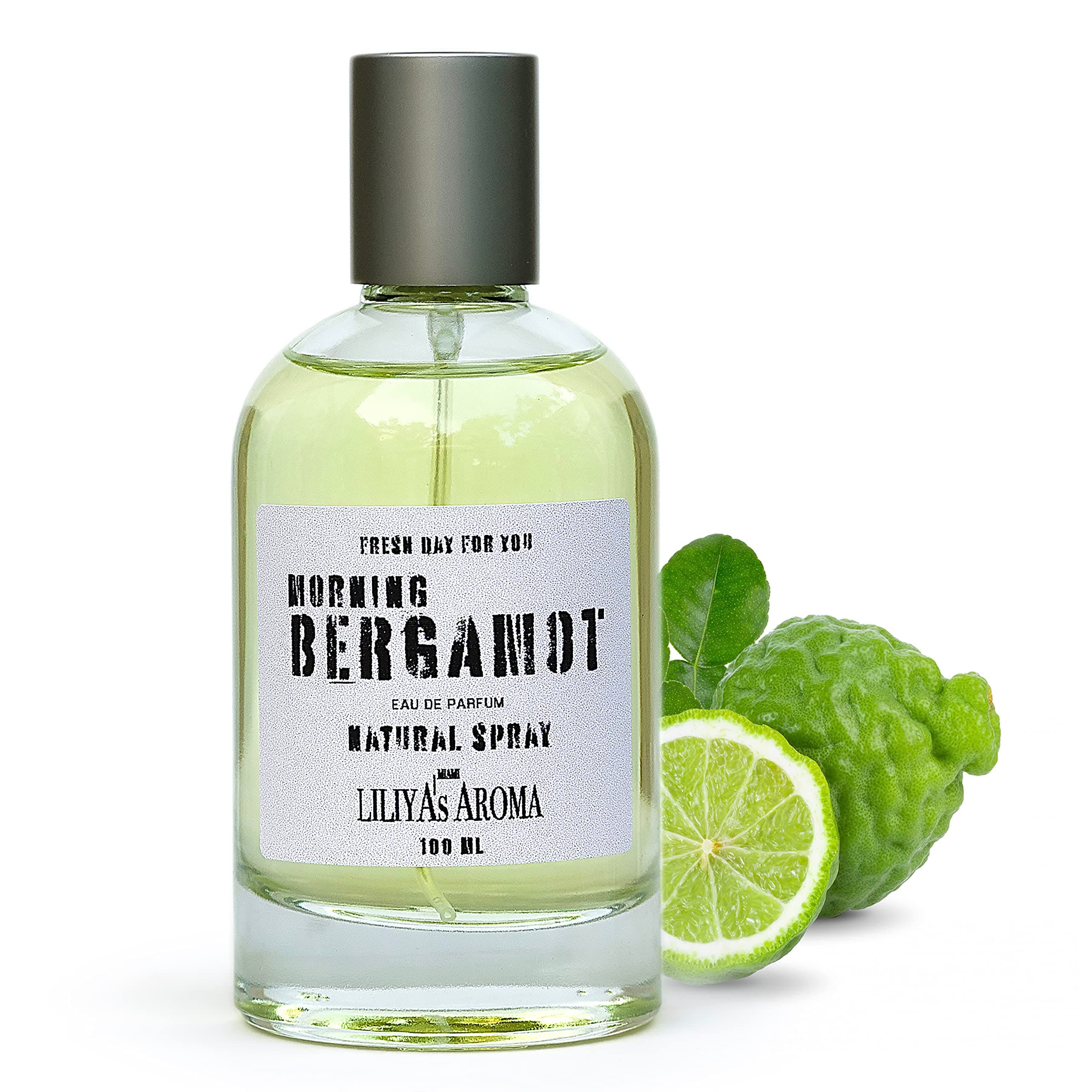 Morning Bergamot Eau De Parfum – Fresh Citrus & Woody Unisex Perfume | Bergamot, Grapefruit, Cedarwood & Amber | Long-Lasting Natural Spray | Luxury Fragrance for Men & Women | 3.4 Fl Oz