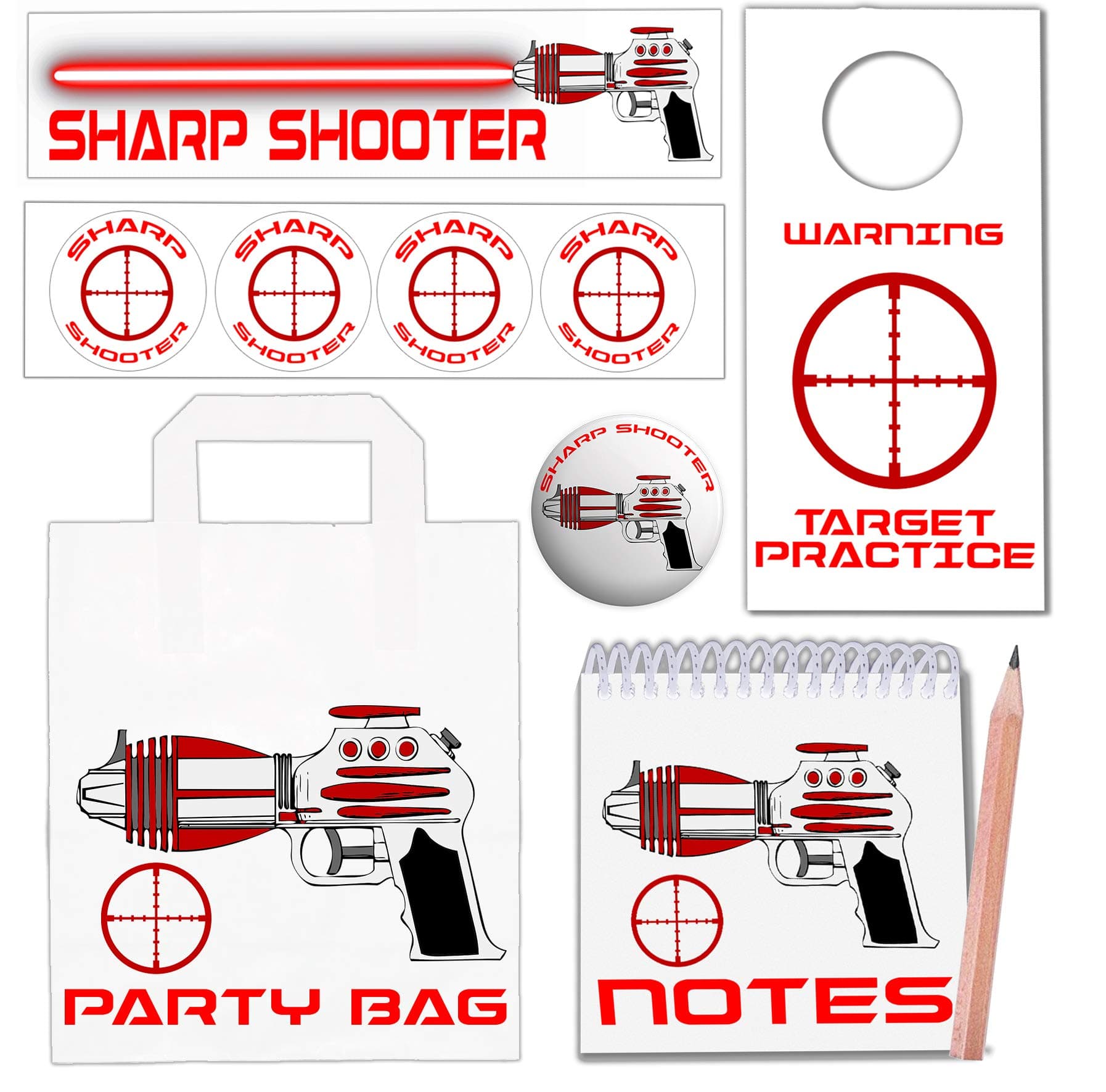 Laser Tag Party Bags and Fillers Kids Boys Girls Birthday Events (Pack of 12)