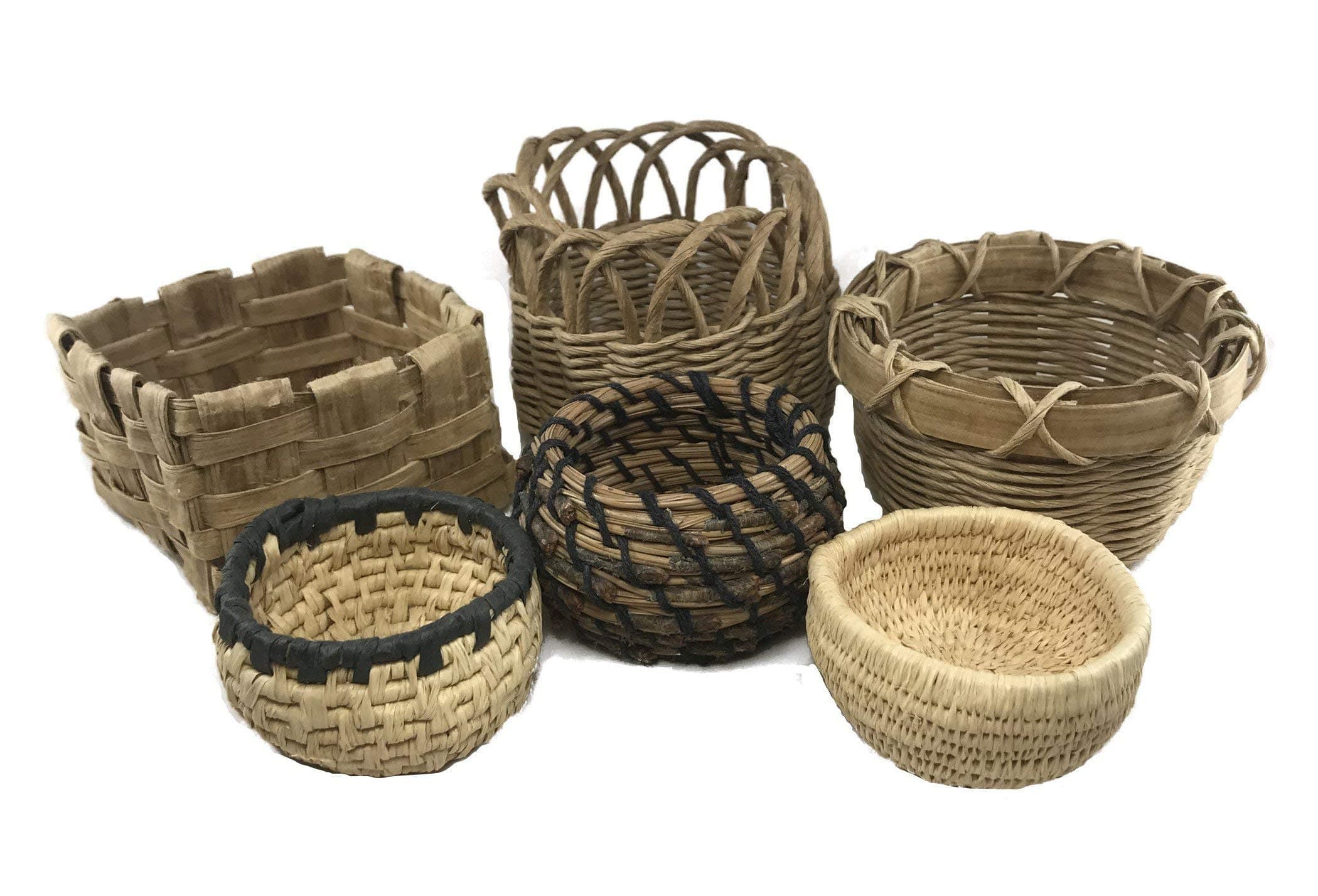 Traditional Craft KitsBeginner Basket Weaving Kit (Set of 6) - Basketry Weave Kit for Kids and Adults Complete with Basket Weaving Supplies and Instructional Booklets