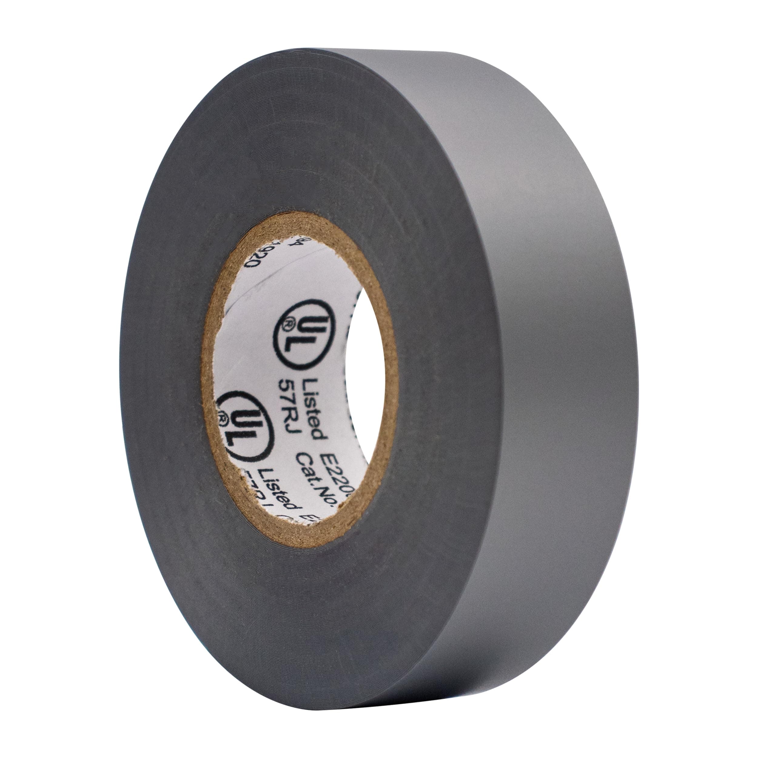TradeGear (1PK Gray Colored Electrical Tape - PVC General Purpose - Waterproof, Flame-Retardant, Rubber Based Adhesive, UL Listed - Rated for Max. 600V and 80oC Use – 60’ x 3/4" x 0.07"