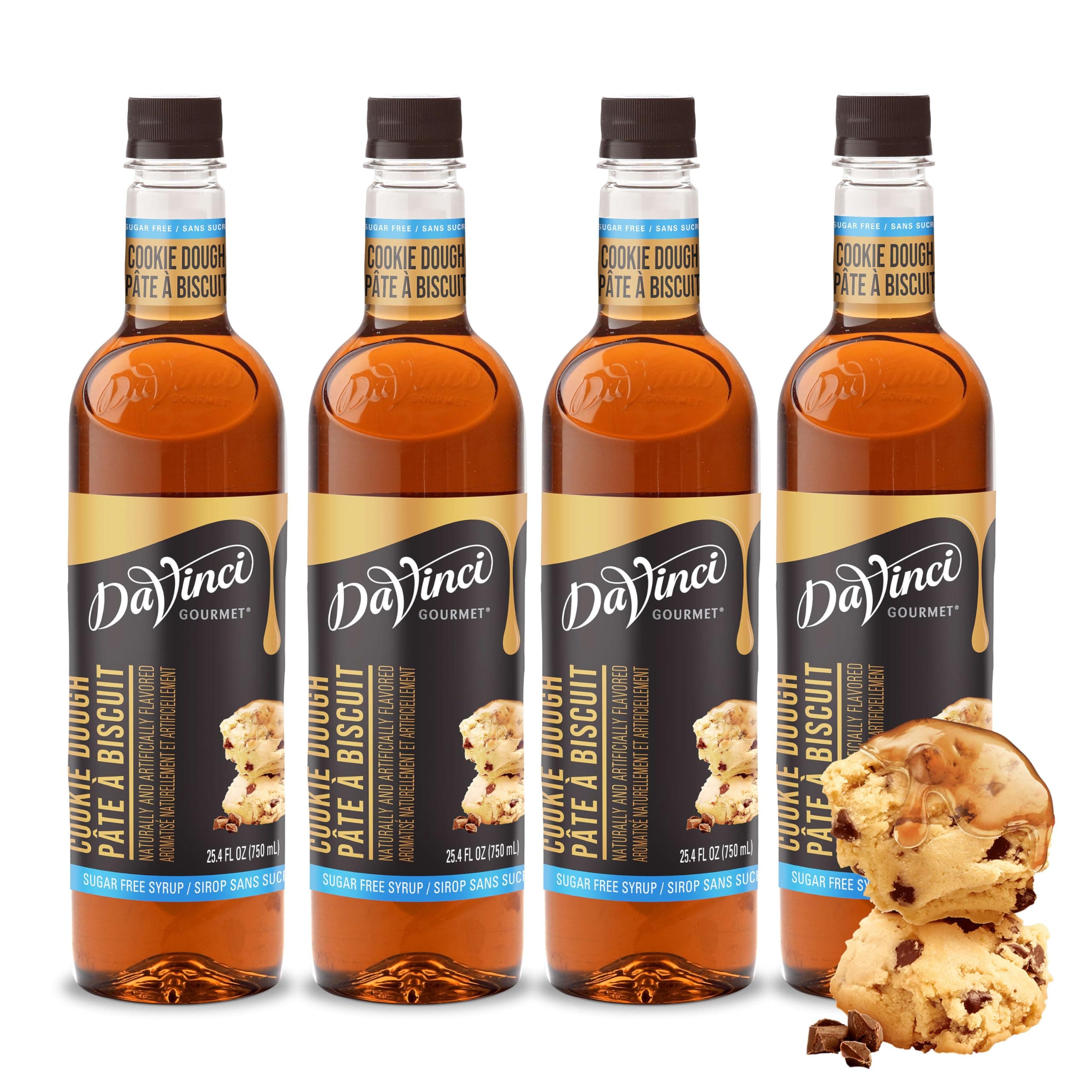 DaVinci Gourmet Sugar-Free Cookie Dough Syrup, 25.4 Fluid Ounces (Pack of 4)