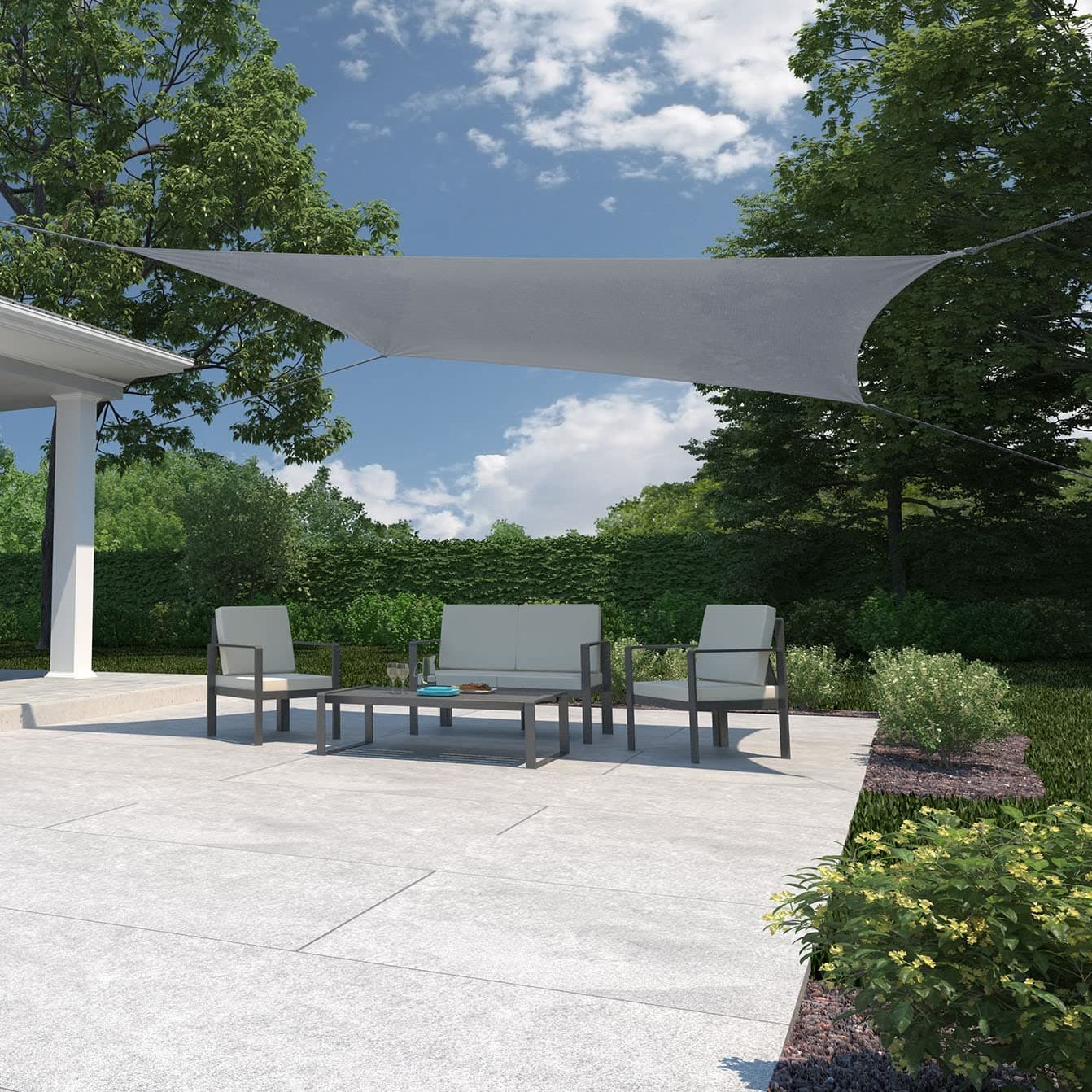 473105 Ready to Hang Shade Sail, Steel