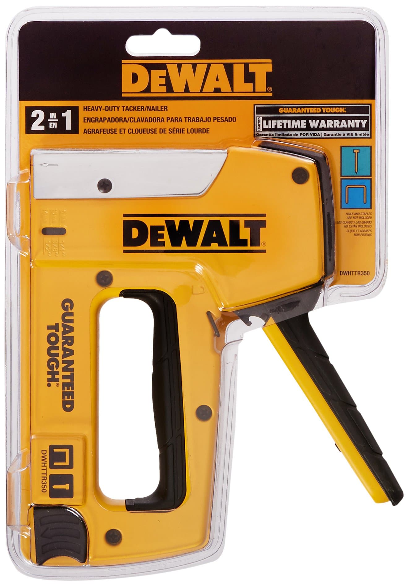 GID-286785 DWHTTR350 Dewalt Heavy-Duty Aluminum Stapler/Brad Nailer, yellow, black