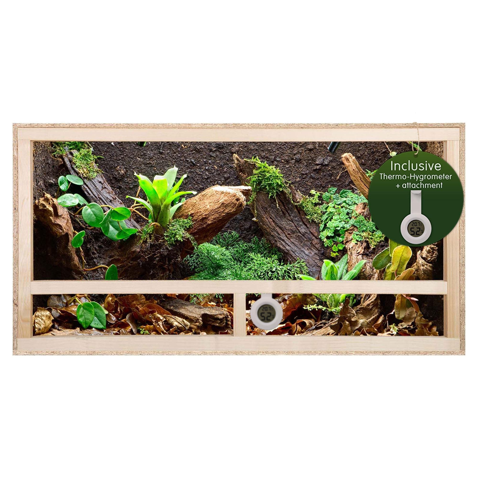 Wooden Indoor Reptile Vivarium Terrarium 80x40x40cm Side Ventilation Easy Installation 31 x 16 x 16 Inch