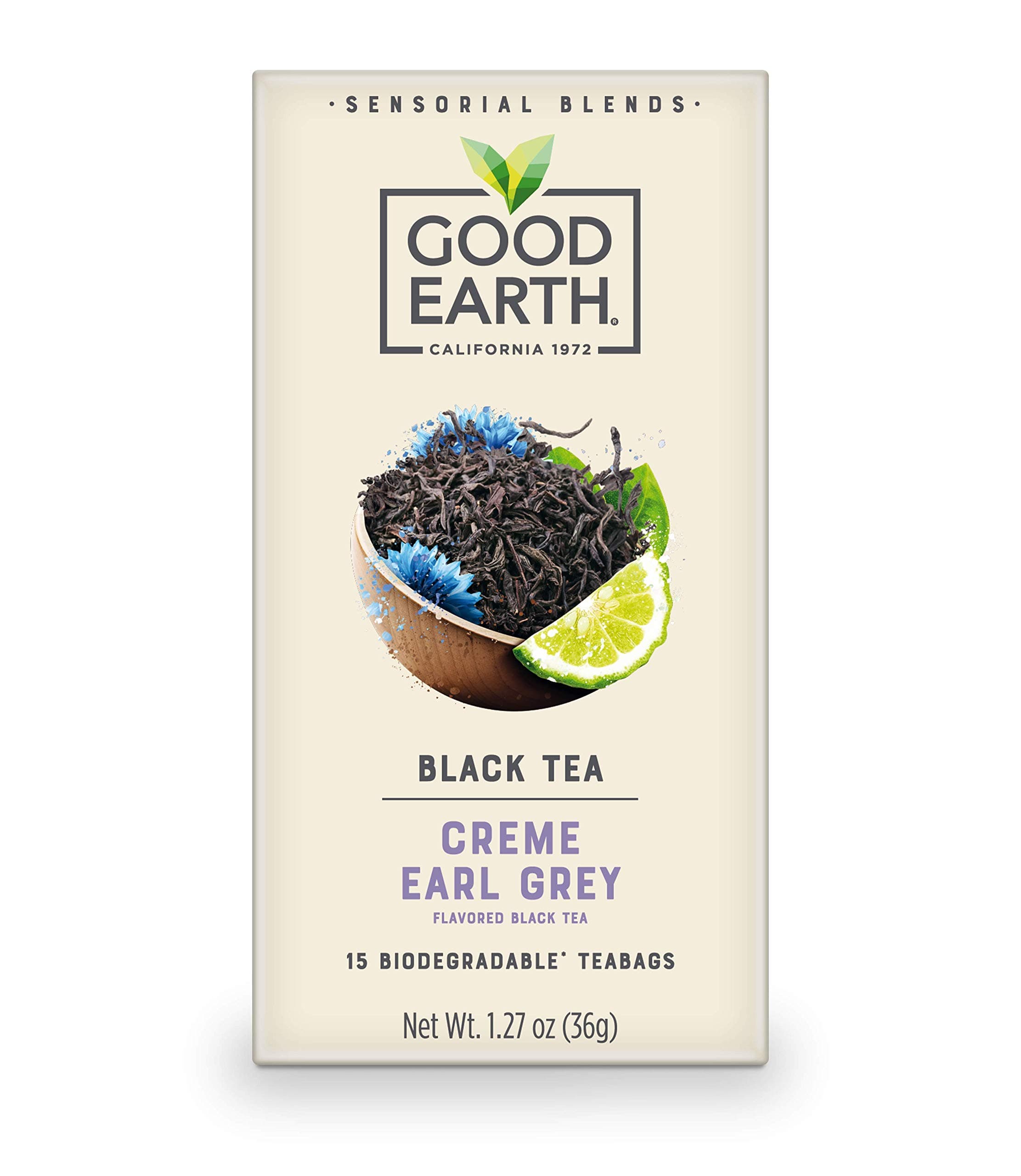 Good Earth Sensorials Crème Earl Grey Black Tea 15 ct Box
