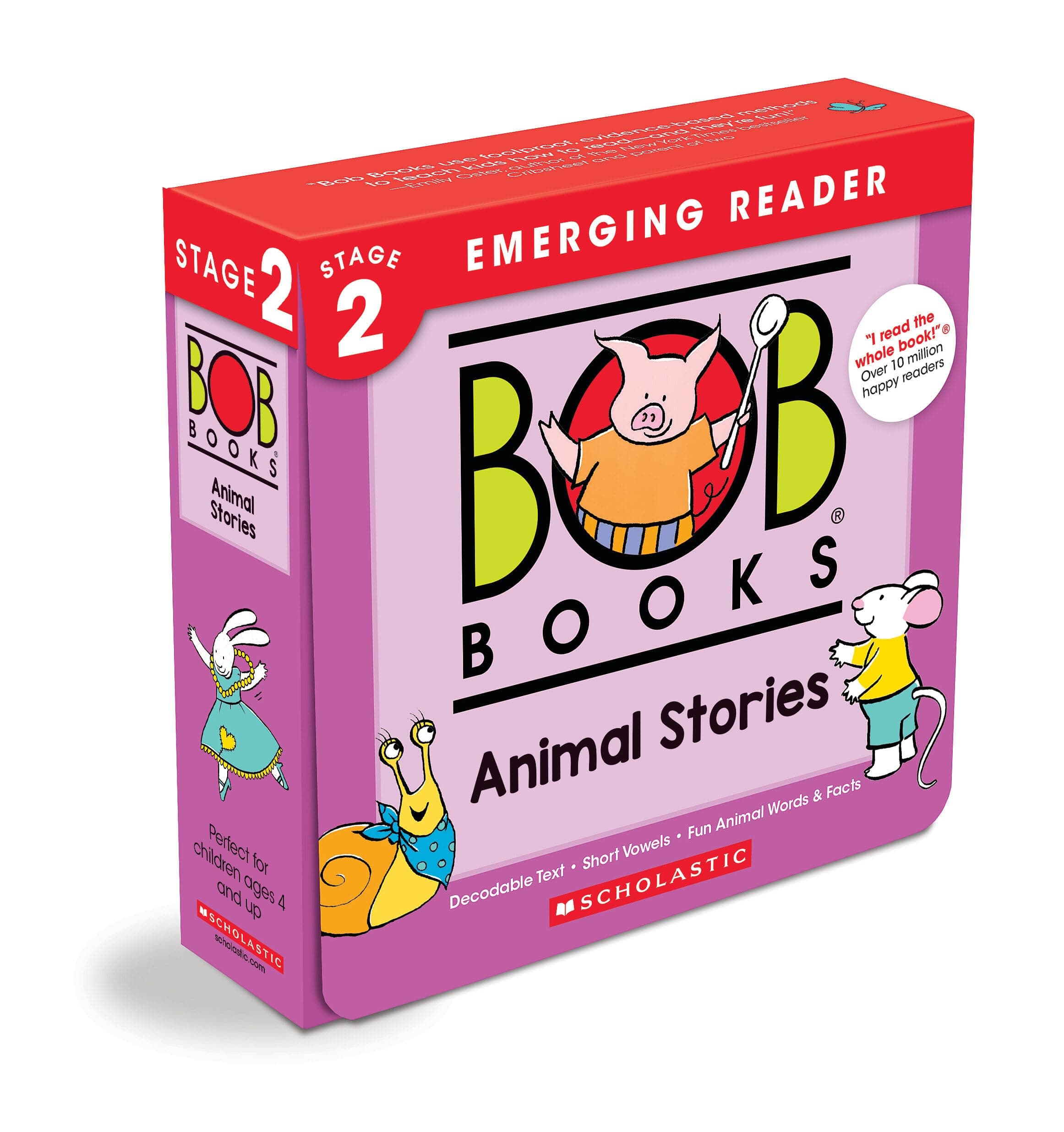 Bob Books - Animal Stories Box Set of 12 Paperbacks | Decodable Phonics Books, Ages 4 and up, Kindergarten (Stage 2: Emerging Reader)
