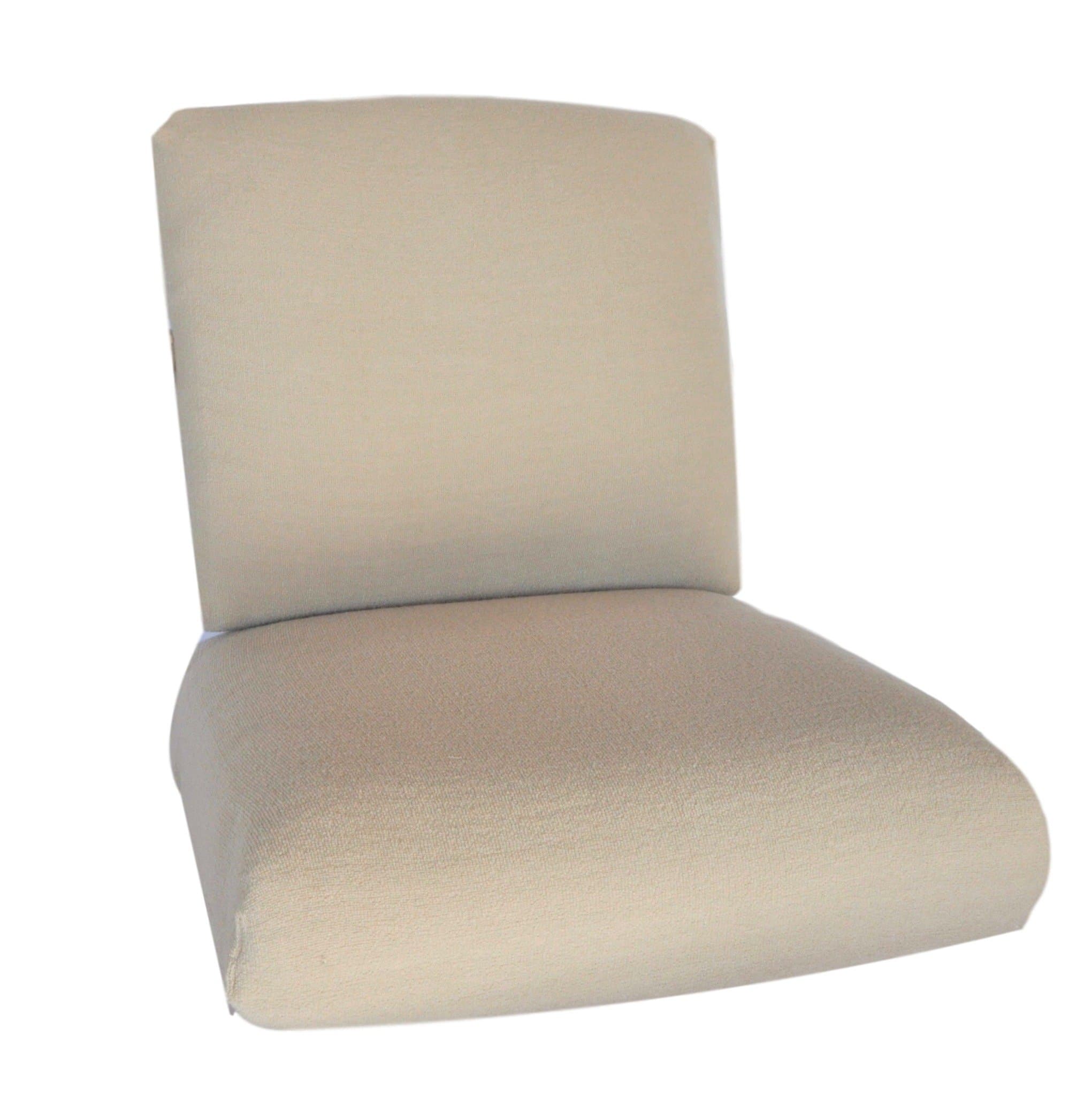 CushyChic Outdoors Terry Slipcovers for Deep Seat Patio Cushions, 2 Piece in Sand - Slipcovers Only - Cushion Inserts NOT Included