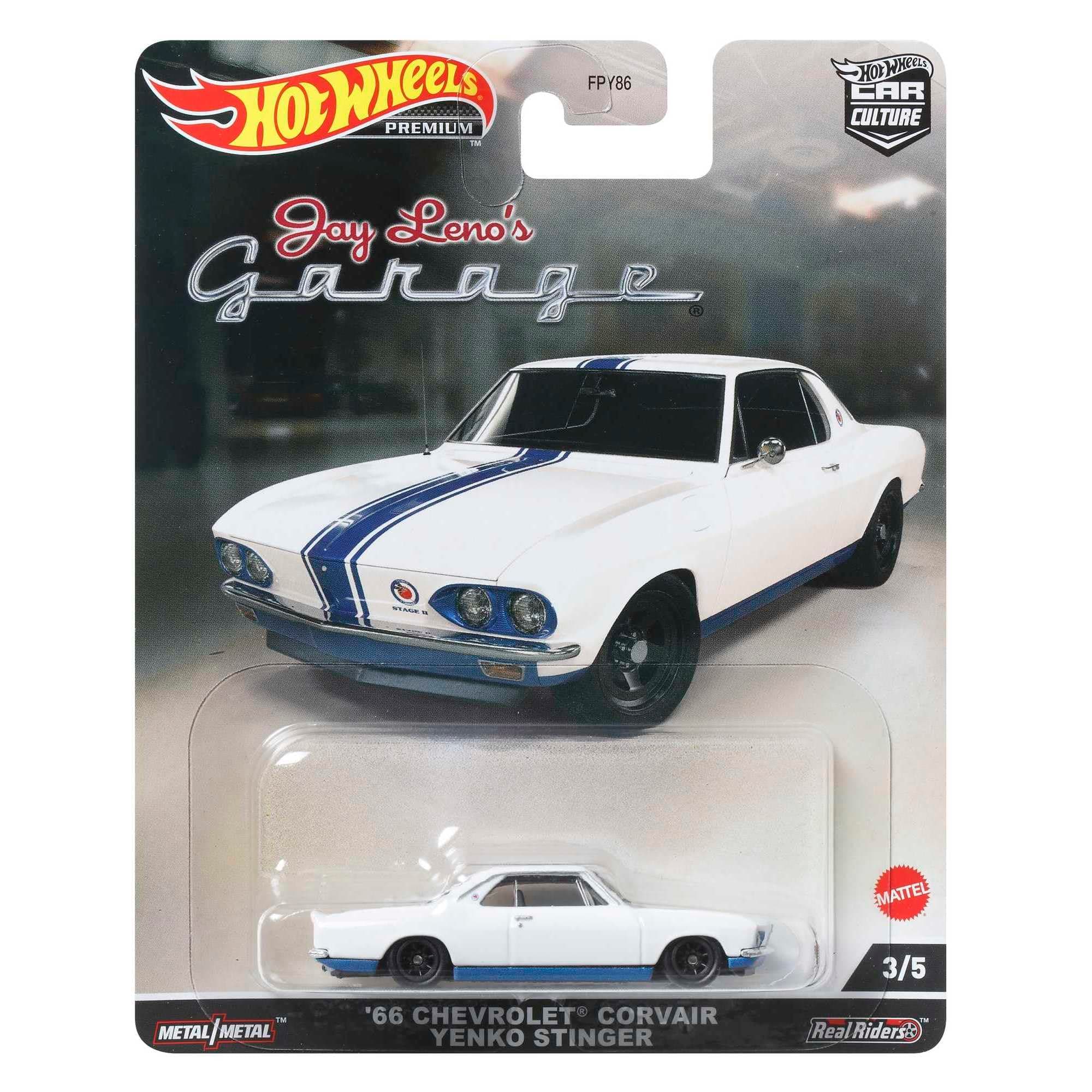 Hot Wheels Car Culture Circuit Legends Vehicles for 3 Kids Years Old & Up, 66 Chevrolet Corvair Yenko Stinger, Premium Collection of Car Culture 1:64 Scale Vehicles