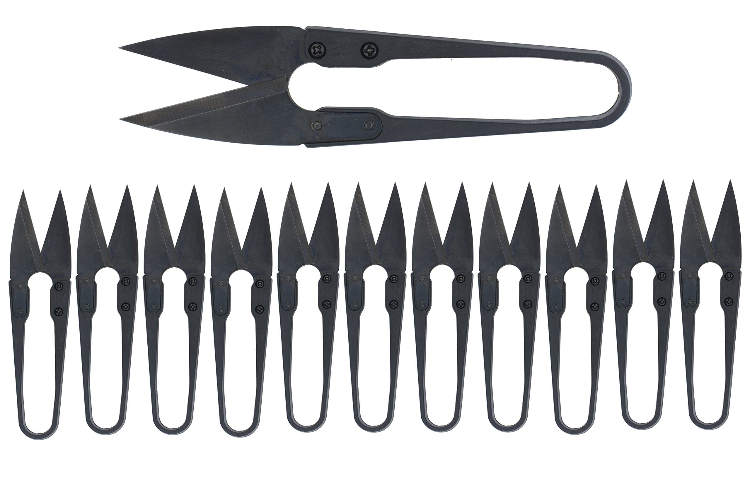 Double Sharp Quick-Clip Lightweight Thread Clippers Trimming Scissors & Thread Snips (12pc Lightweight)