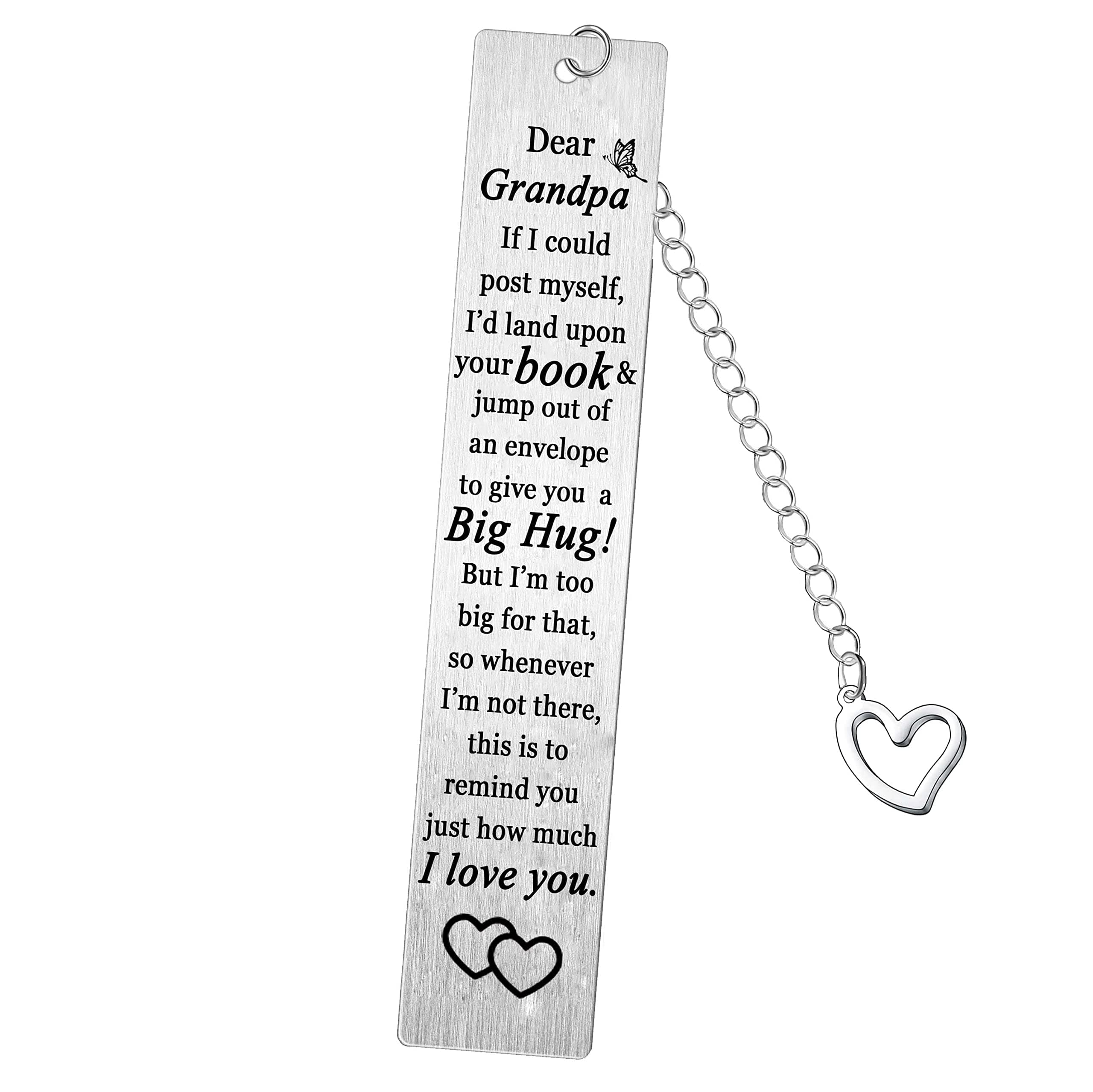 Grandpa Bookmark Gifts Grandpa Keepsakes Present Grandfather Fathers Day Birthday Gift Grandpa Gifts Granddad Metal Bookmark