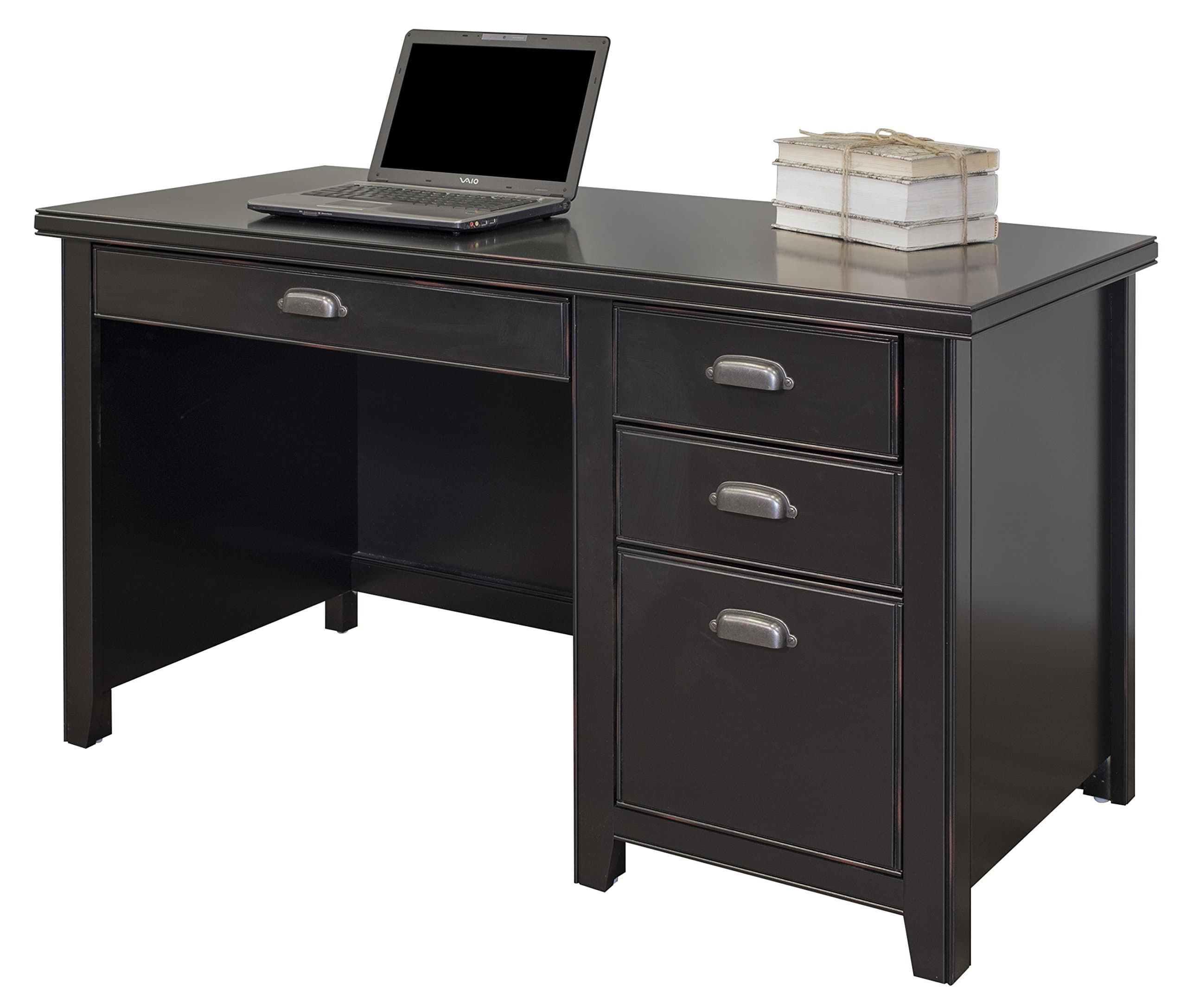 Martin Furniture Inspired Tribeca Loft Black Single Pedestal Desk